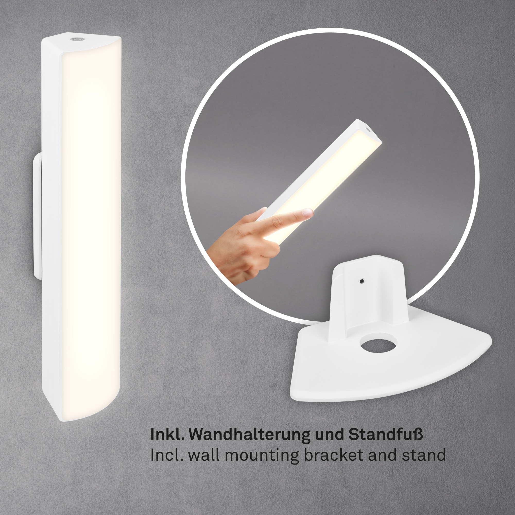Briloner Leuchten Wandleuchte »ZADAR« LED-Modul 1 Stk. Warmweiß 14,5 x 30 cm, Indoor/Outdoor, Balkon, Wohnzimmer, Schlafzimmer