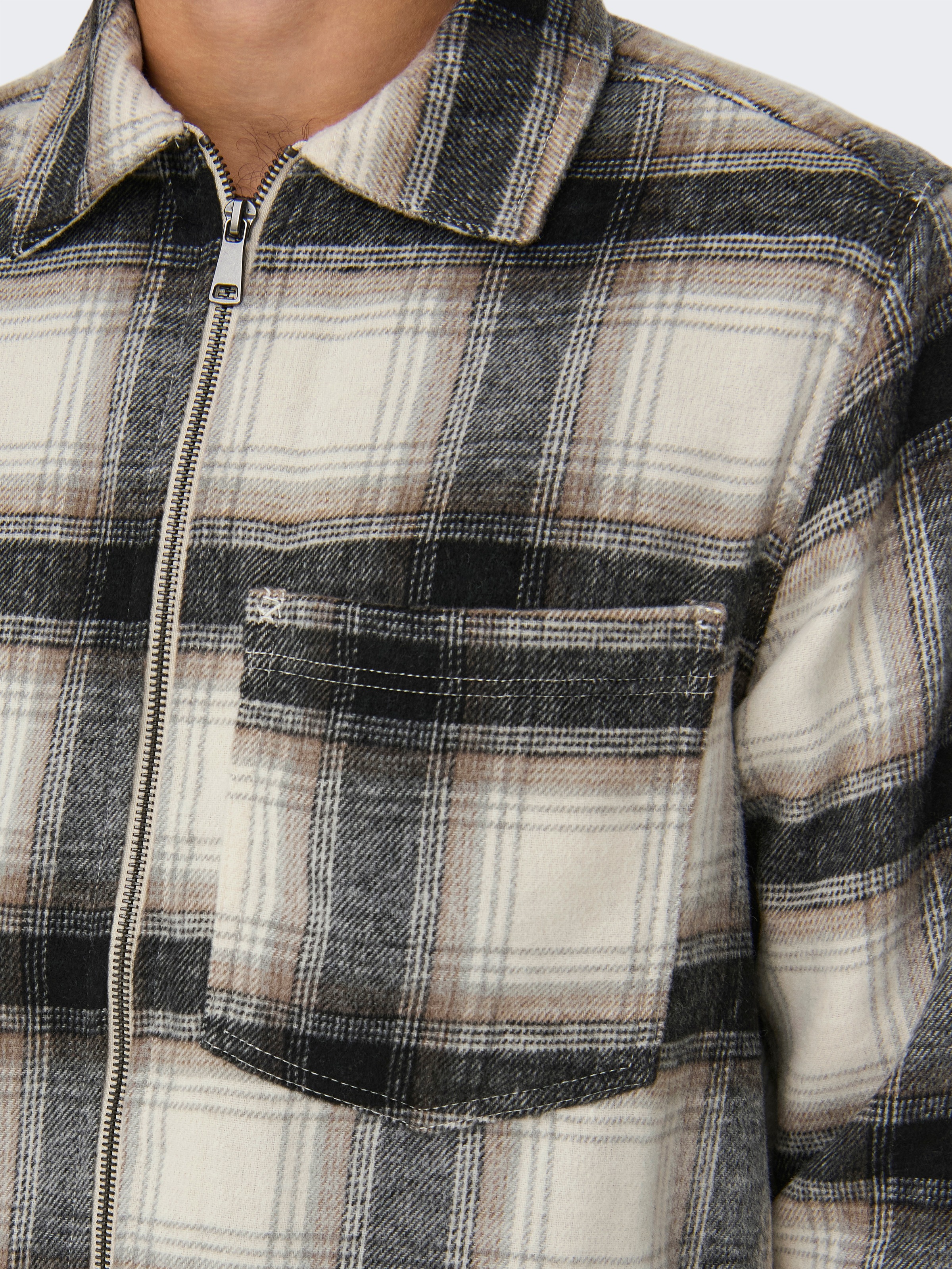 ONLY & SONS Langarmhemd »ONSAUSTIN WOOL ZIP OVERSHIRT«