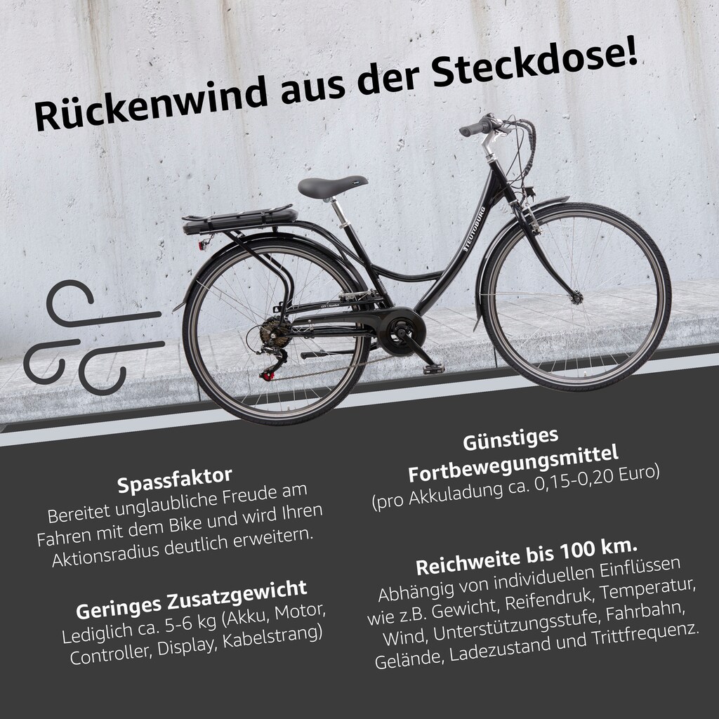 Teutoburg E-Bike »Senne«, 7 Gang, Shimano, Heckmotor 250 W