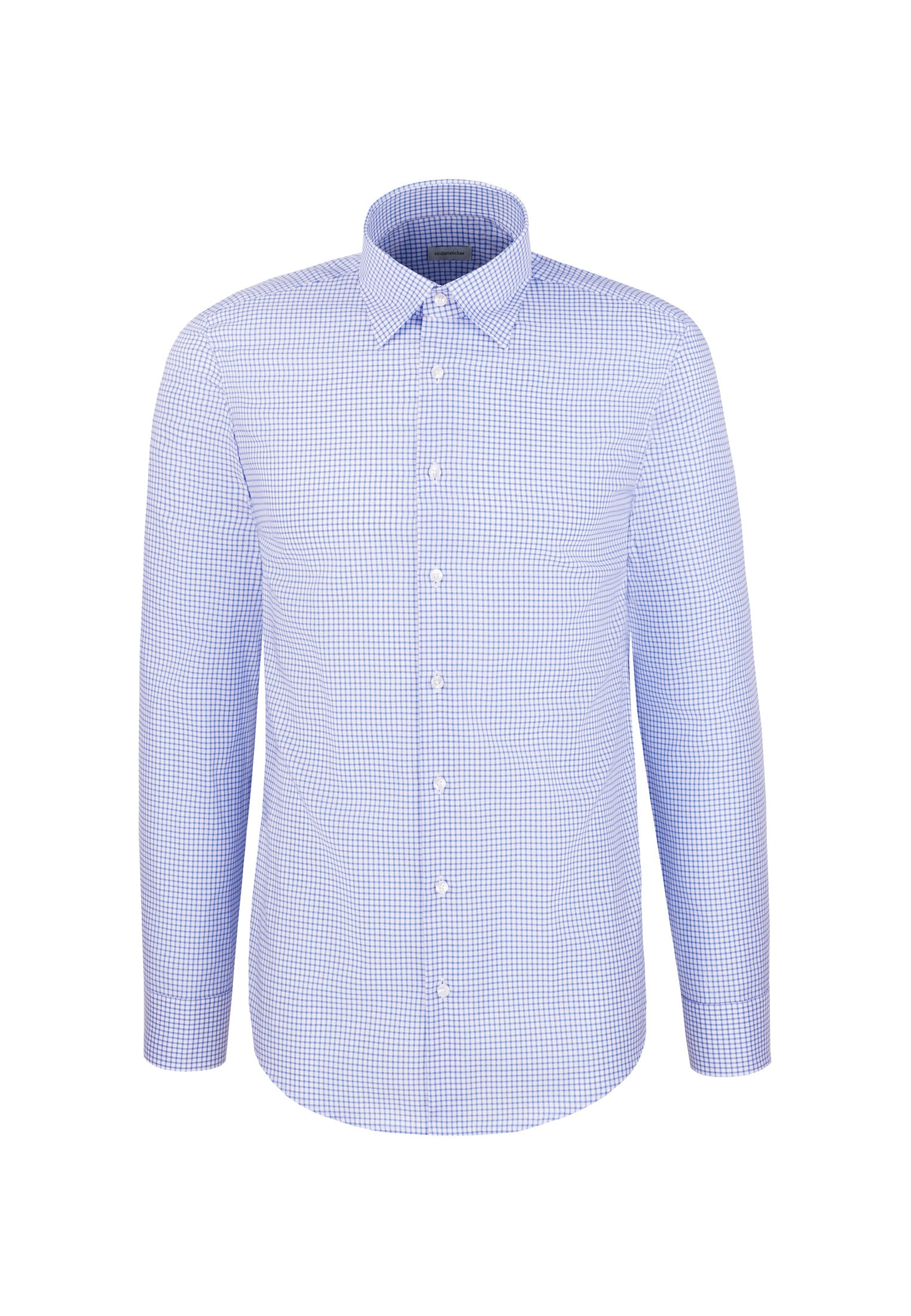 seidensticker Businesshemd »Schwarze Rose« Slim 1/1 Covered-Button-Down-Kragen Karo