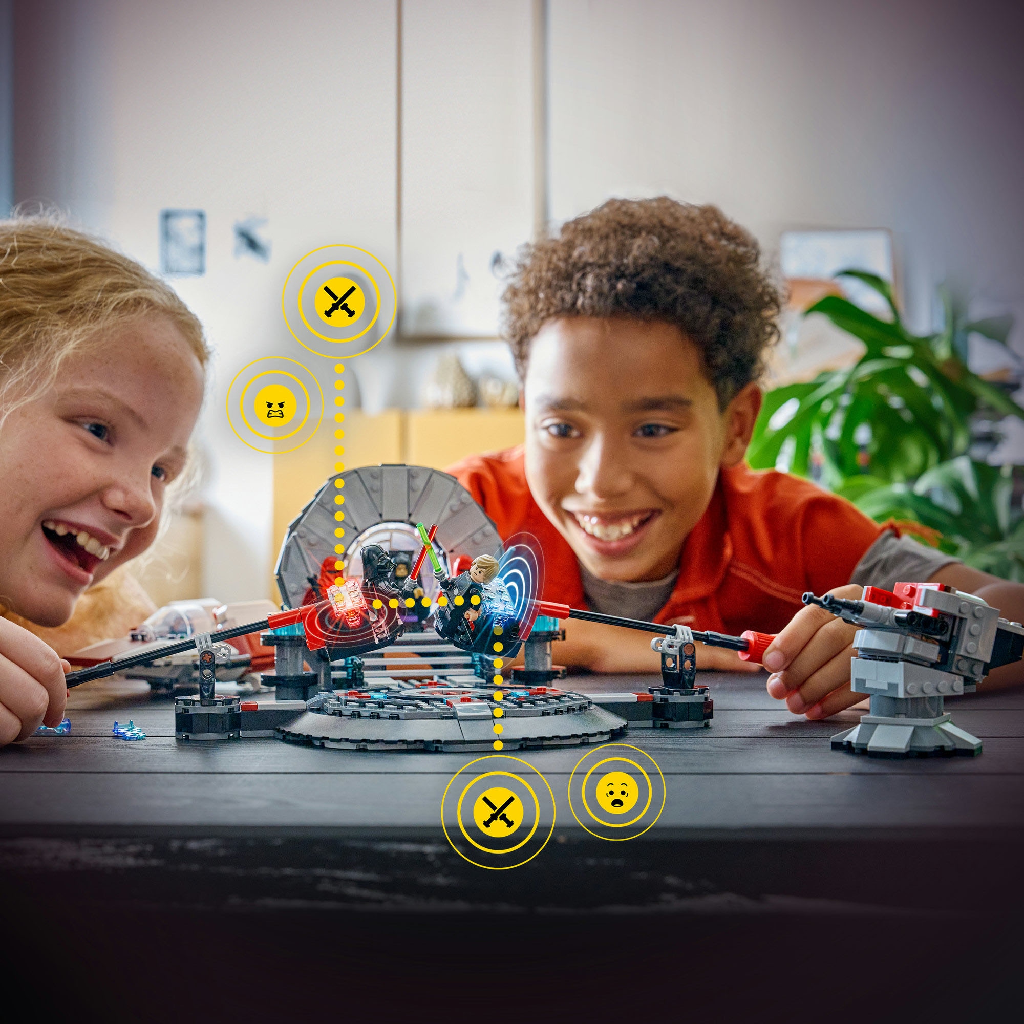 LEGO® Konstruktionsspielsteine »SMART Play: A-Wing und das Duell im Thronsaal (75427), LEGO Star Wars™« mit Licht- und Soundeffekten