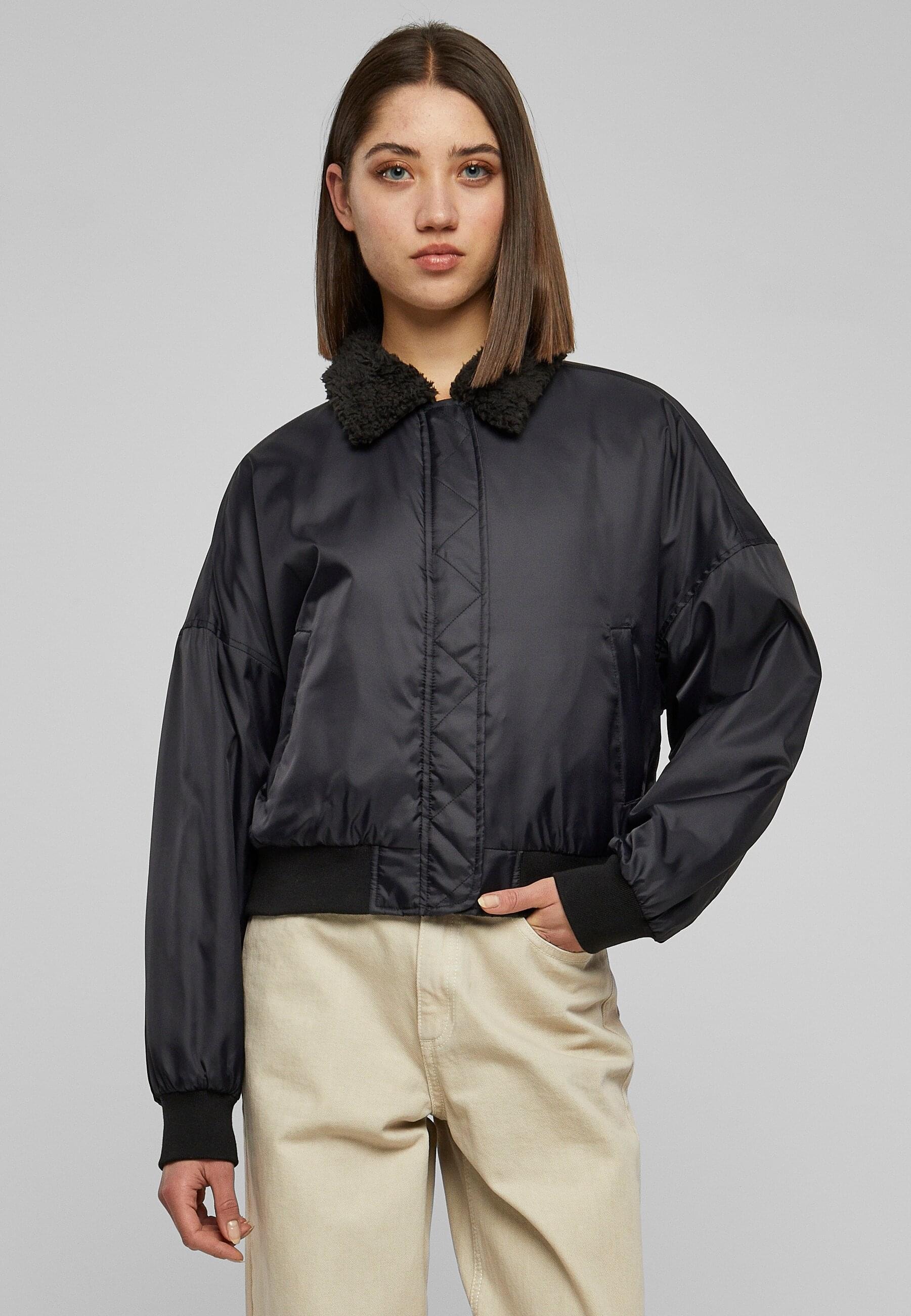 URBAN CLASSICS Winterjacke »Urban Classics Damen Ladies Pilot Bomber Jacket«, (1 St.), ohne Kapuze