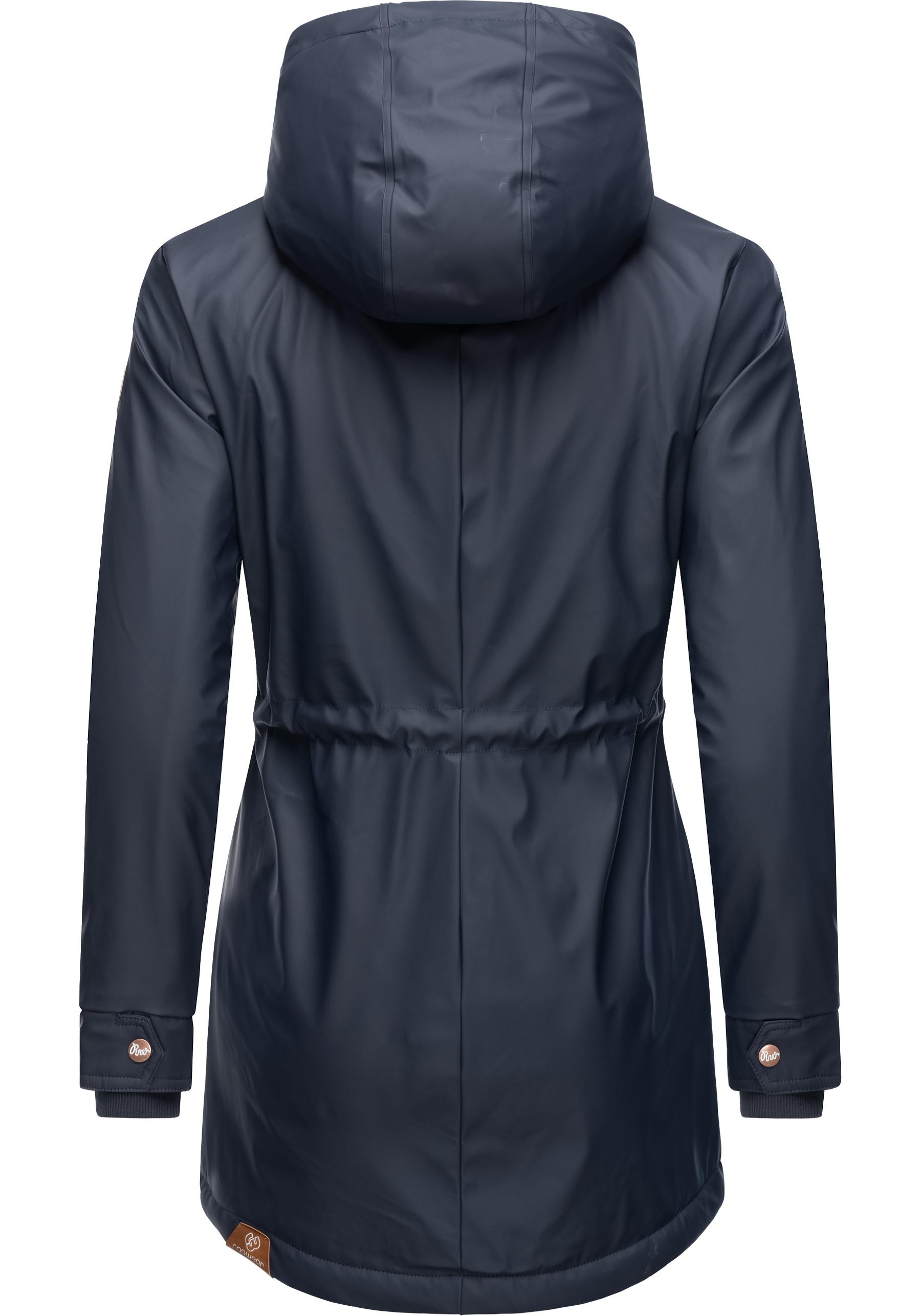 Ragwear Regenmantel »Monadis Rainy Intl.«, modischer Regenparka mit kuschligem Innenfutter