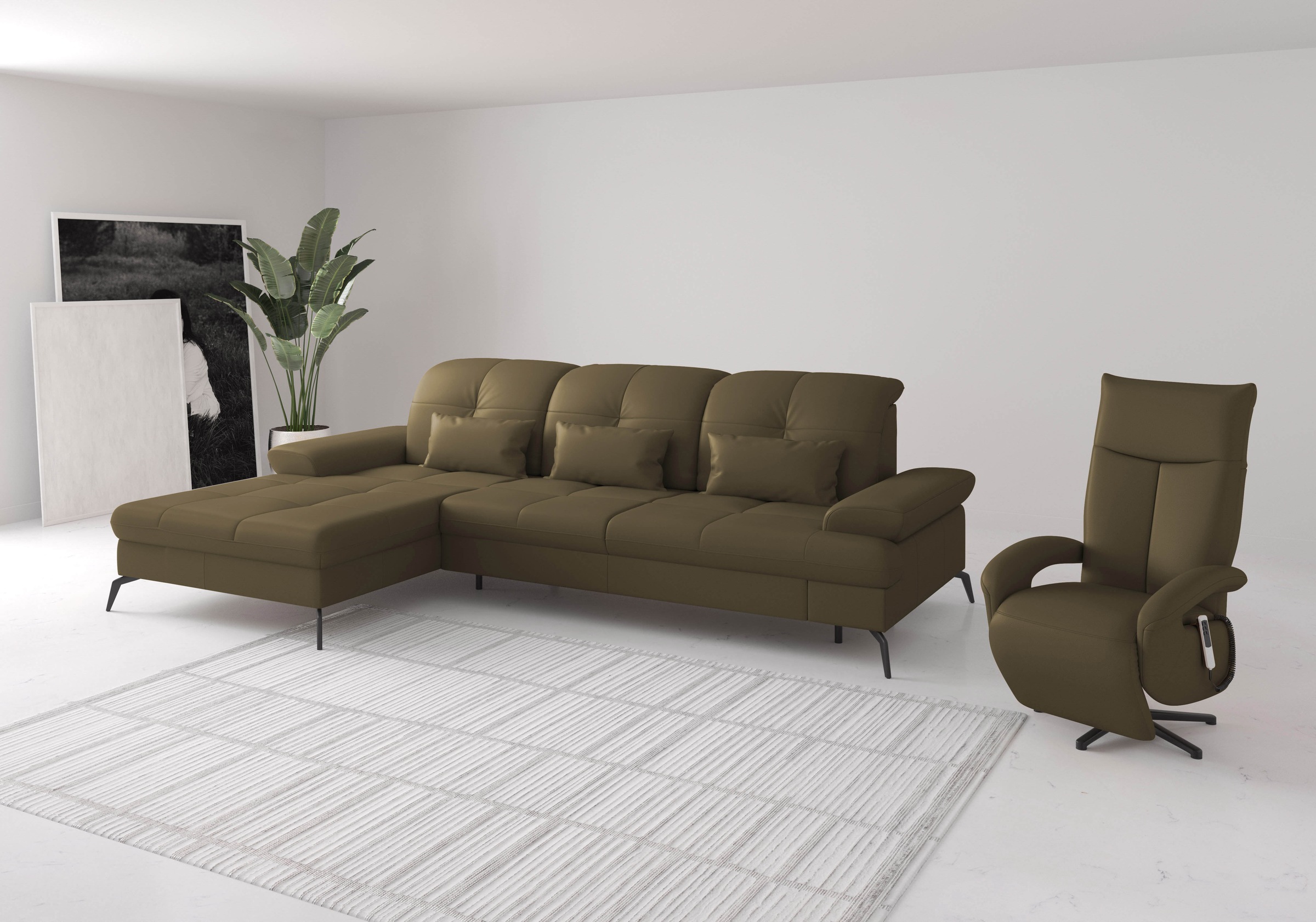 sit&more Ecksofa »Amica«, inkl Sitztiefenverstellung und Armteilverstellung