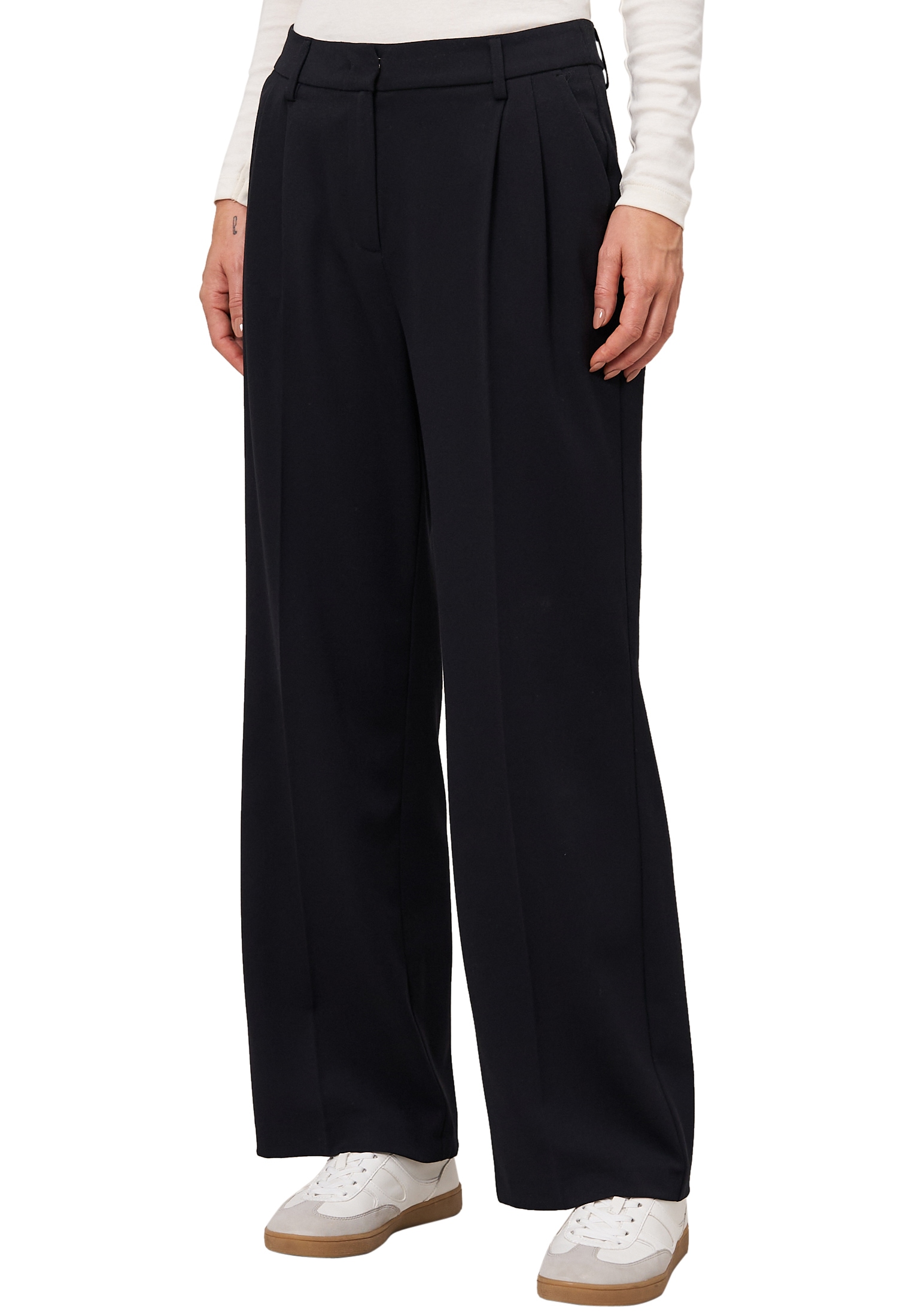 Zero Stoffhose "Damen Stoffhose mit Bügelfalte 30 Inch" Falten günstig online kaufen