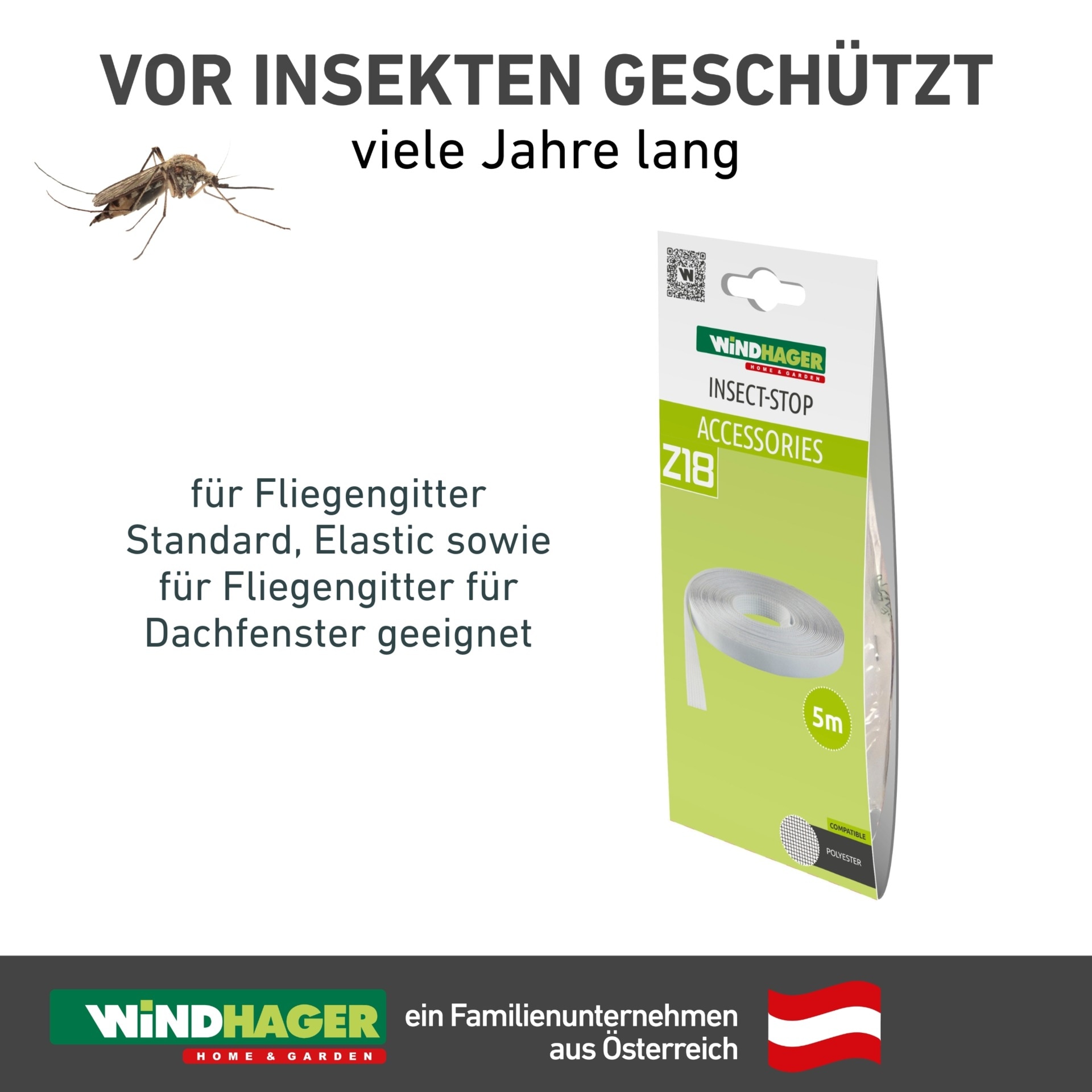 Windhager Klett-Klebeband »für Fliegengitter Plus, selbstklebend« Insektenschutz Zubehör, Befestigungsband für Fliegengitter-Gewebe, 5 m