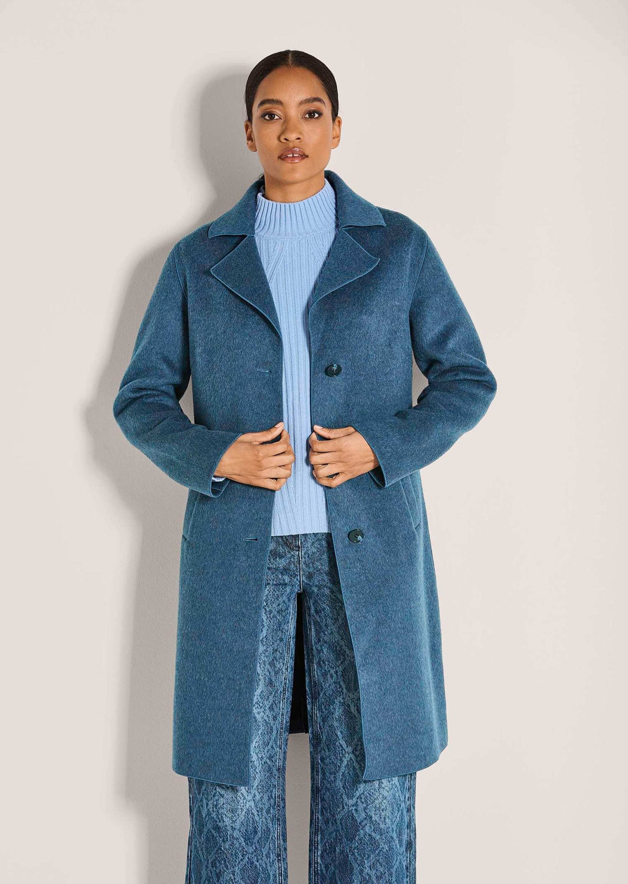 Thumbnail - MADELEINE Langmantel "Doubleface-Mantel Eleganter Wollmantel mit Reverskragen" Doubelface, Hochwertige Wollmischung