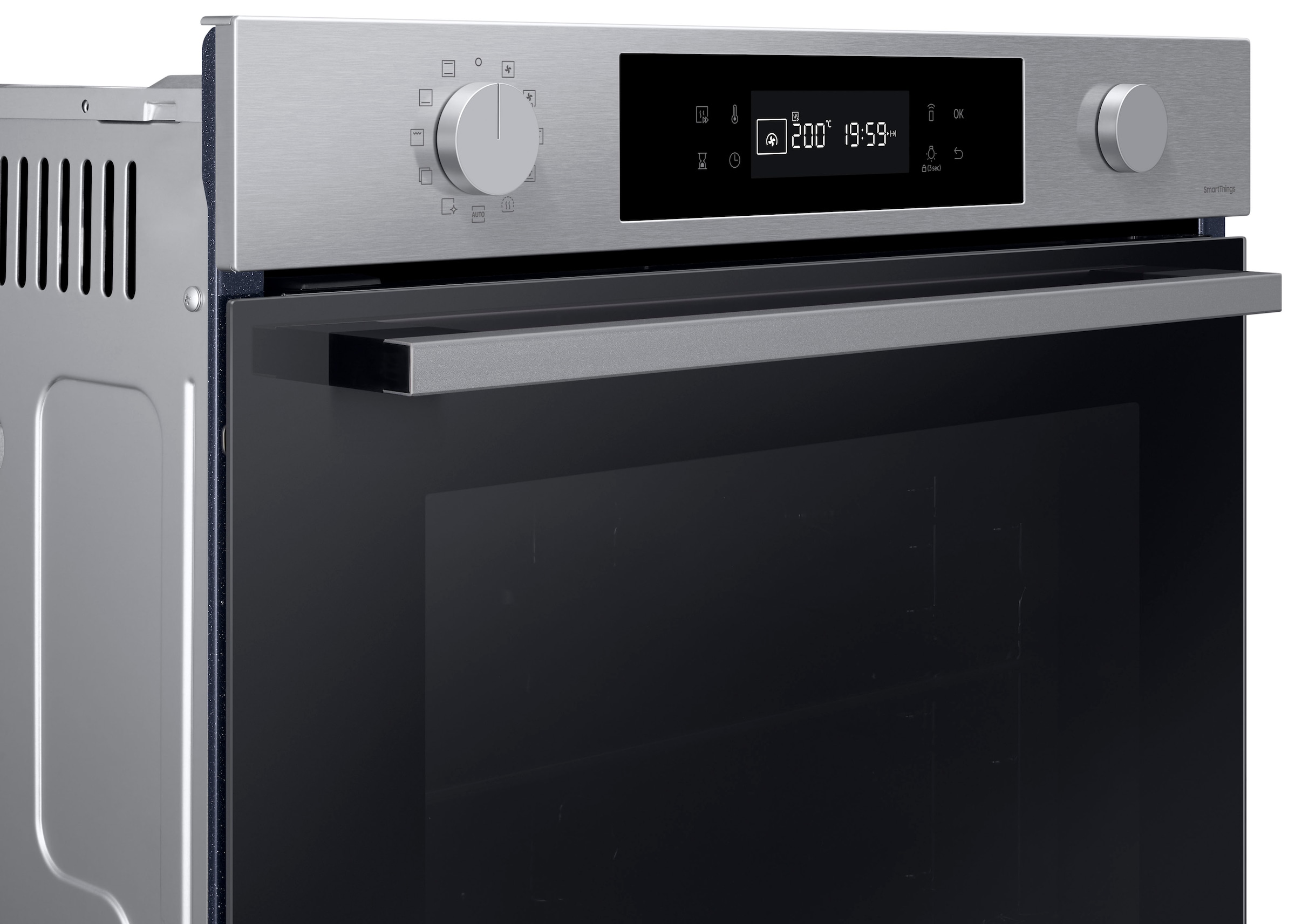Samsung Einbaubackofen NV7400B »NV7B41307AS«, Pyrolyse-Selbstreinigung, Raumwunder - XXL-Innenraum mit 76L, langsam schließender Tür und WiFi