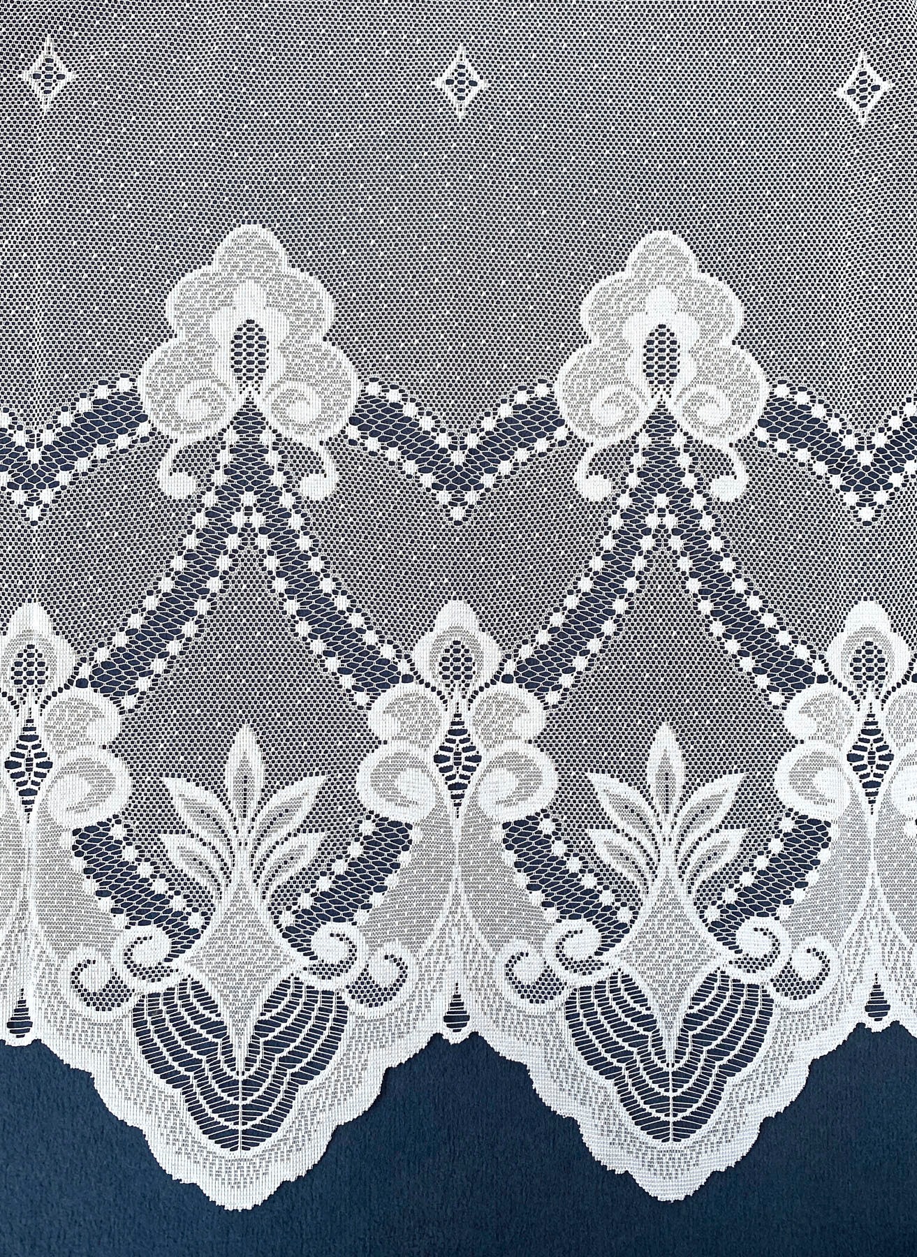 Thumbnail - Weckbrodt Kuvertstore "Weimar", (1 St.), Jacquard, strukturiert, floral, Sockel, Bordüre,gebogt, Gardine, Store