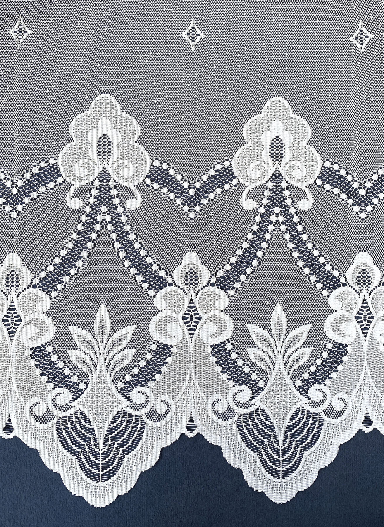 Thumbnail - Weckbrodt Kuvertstore "Weimar" Kräuselband 1 Stk. tlg. Jacquard, strukturiert, floral, Sockel, Bordüre,gebogt, Gardine, ...