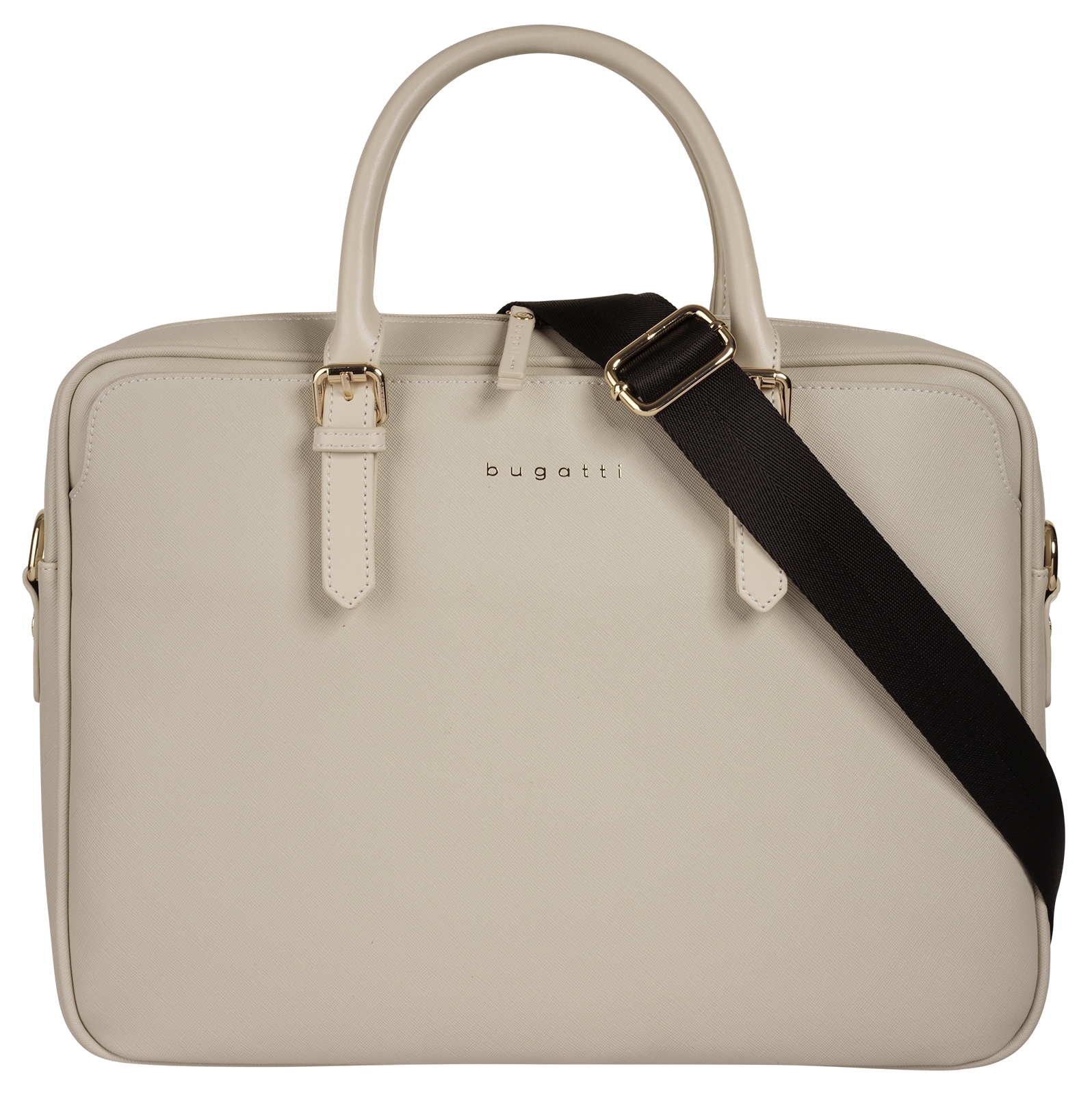 BUGATTI Damen Aktentasche "ELLA SAFFIANO"beige, Polyurethan (PU), Taschen