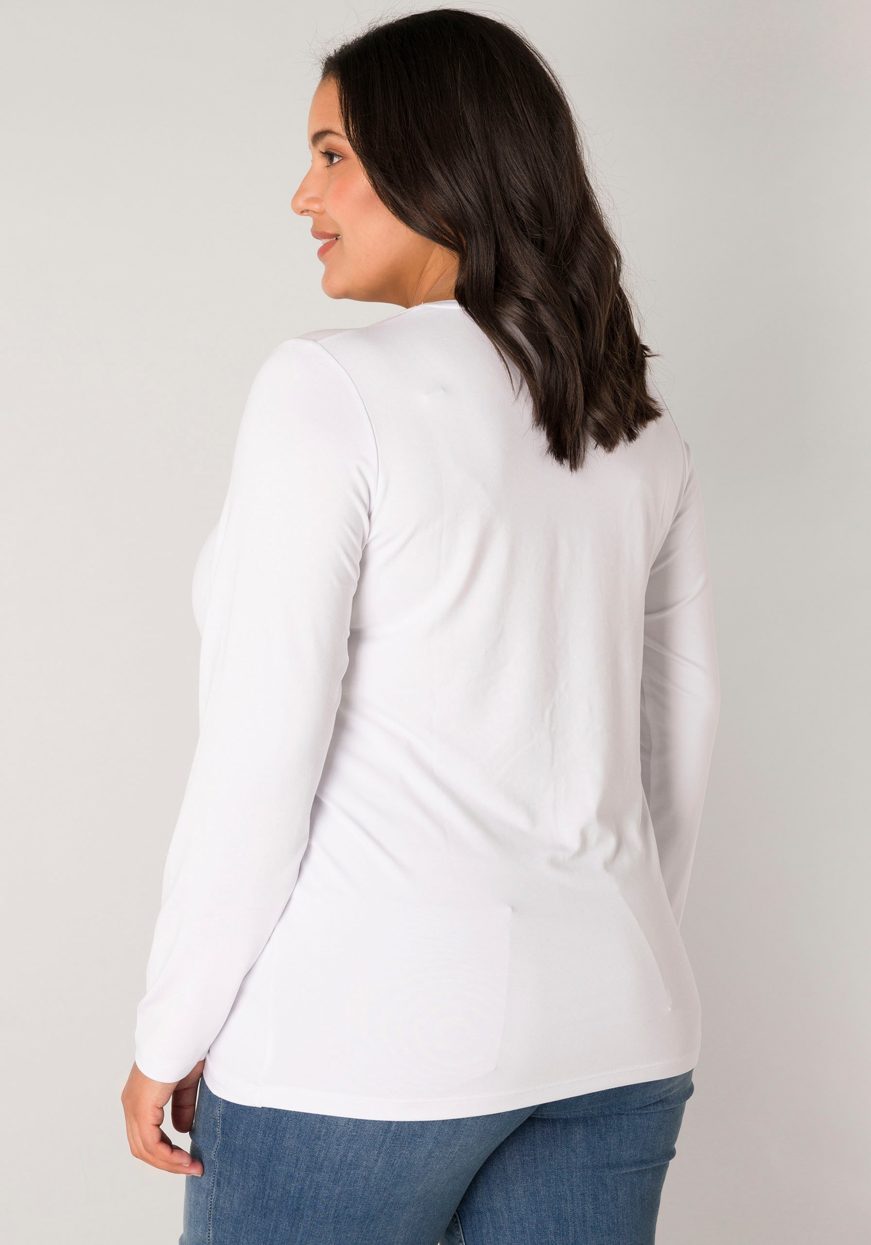 Base Level Curvy Langarmshirt, mit Rundhalsausschnitt günstig online kaufen