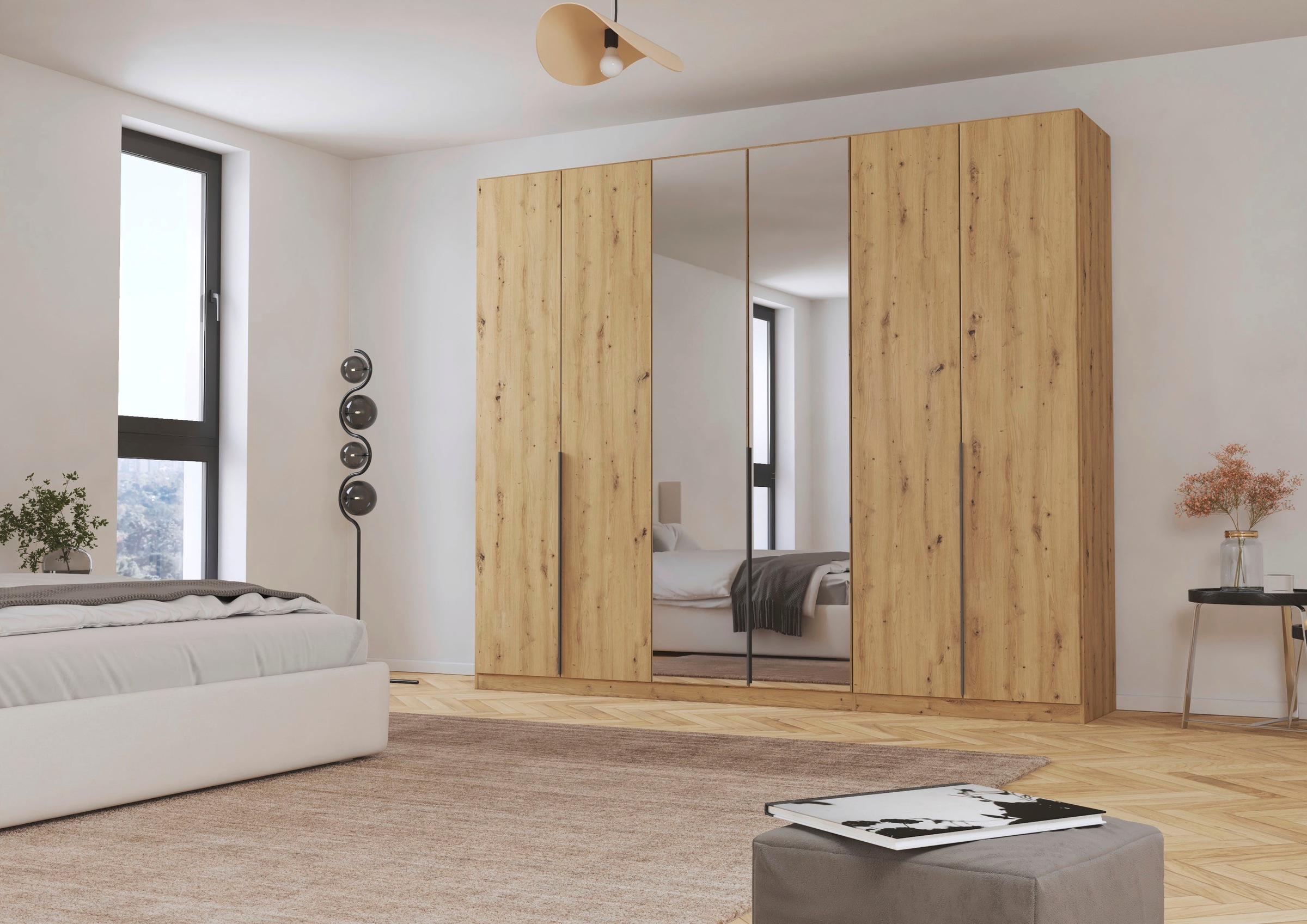 OTTO home Drehtürenschrank "Kleiderschrank Schrank Garderobe AGORDO mit Dek günstig online kaufen