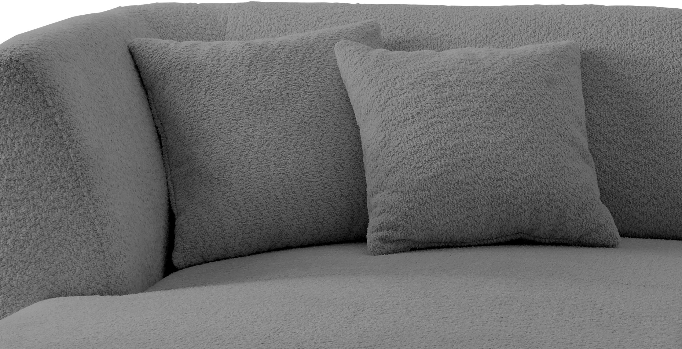 INOSIGN Ecksofa »Colori L-Form«, Holzfußfarbe wählbar, inkl. 4x Zierkissen