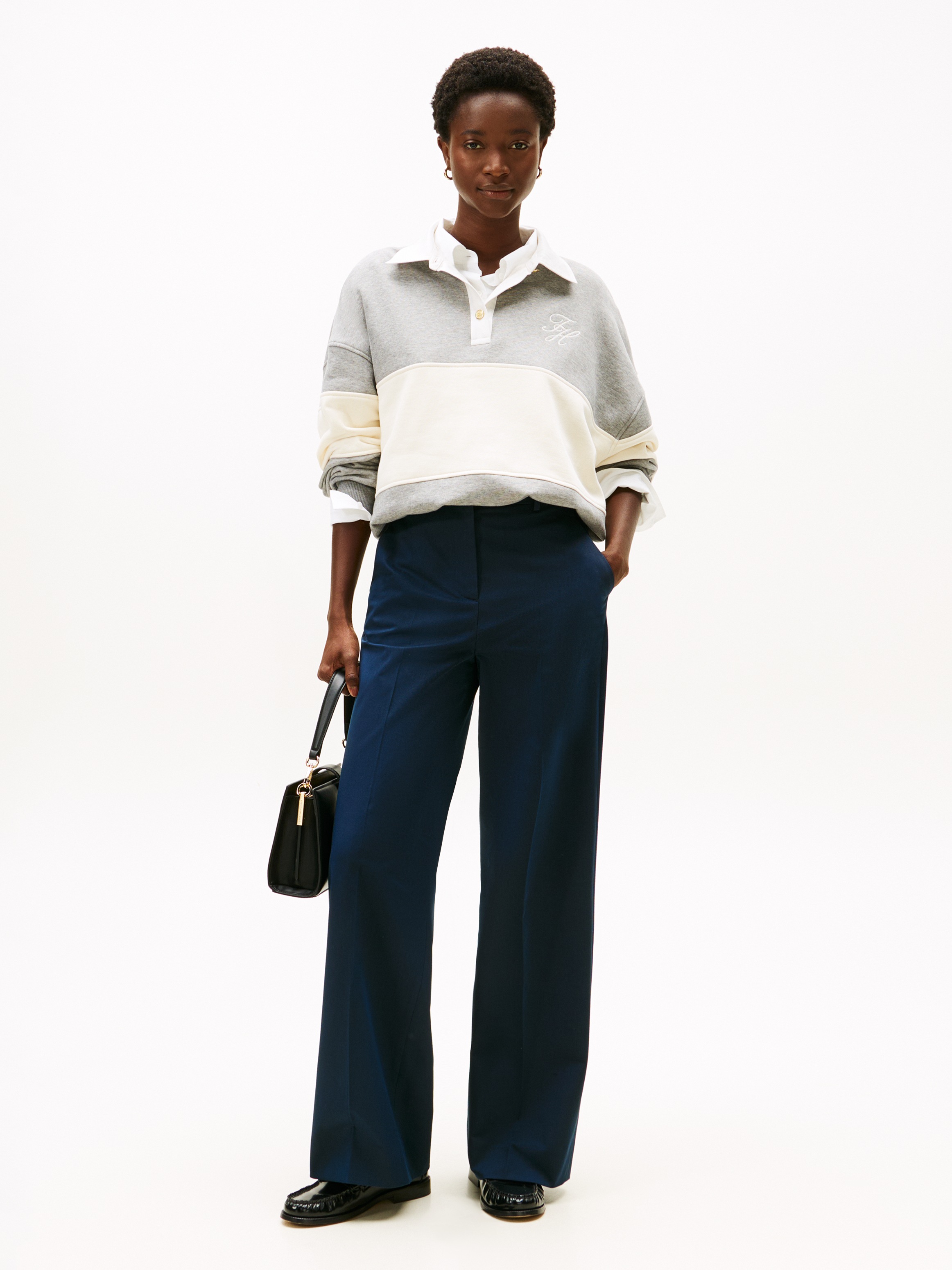 Thumbnail - Tommy Hilfiger Anzughose "COTTON WIDE LEG PANT"
