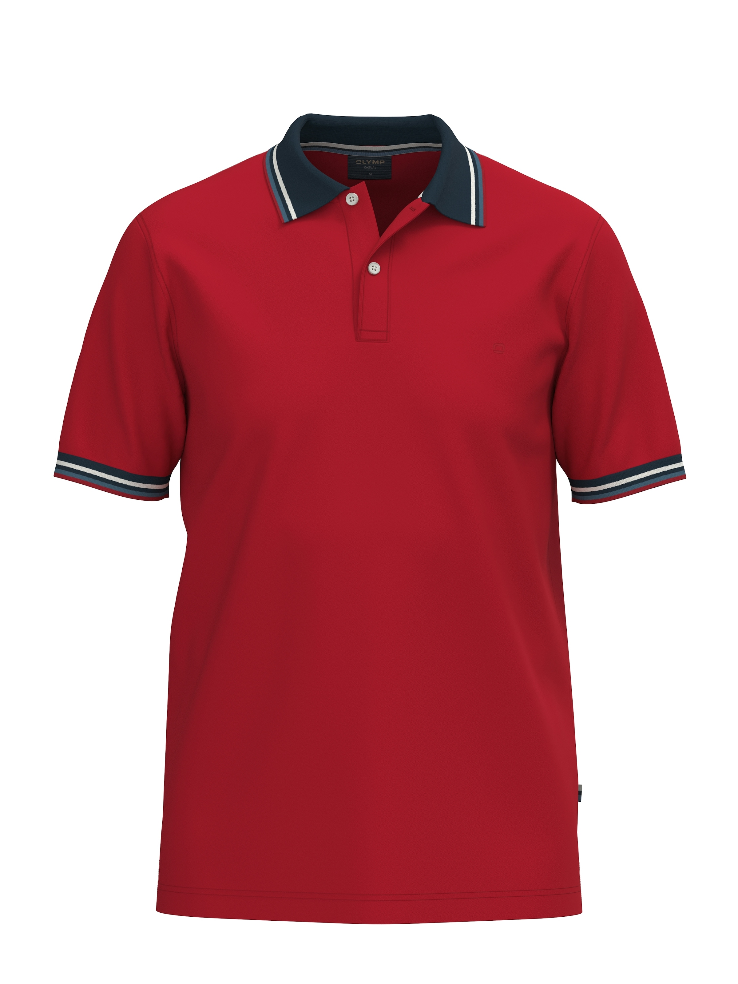 OLYMP Poloshirt "Casual" farbliche Kontrast-Details günstig online kaufen