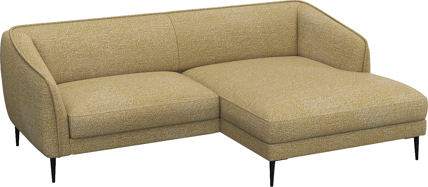 FLEXLUX Ecksofa "Belle Designsofa, bequem durch Kaltschaum im Sitz", Skandi günstig online kaufen