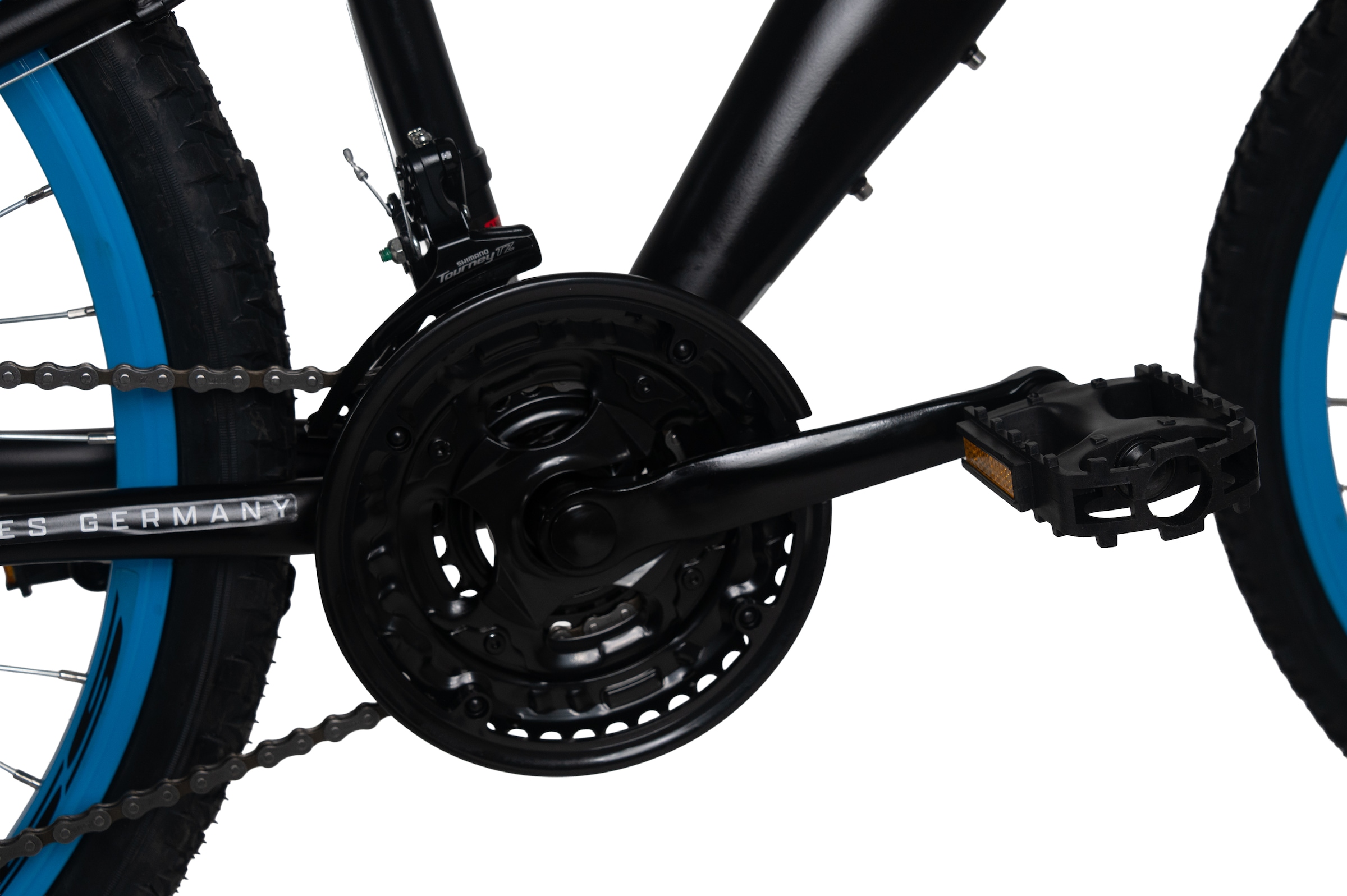 WYLD Mountainbike »WYLD Mountainbike Fully 26'' Bliss schwarz-blau 21 Gänge RH 47 cm« 21 Gang Shimano Tourney Schaltwerk Kettenschaltung