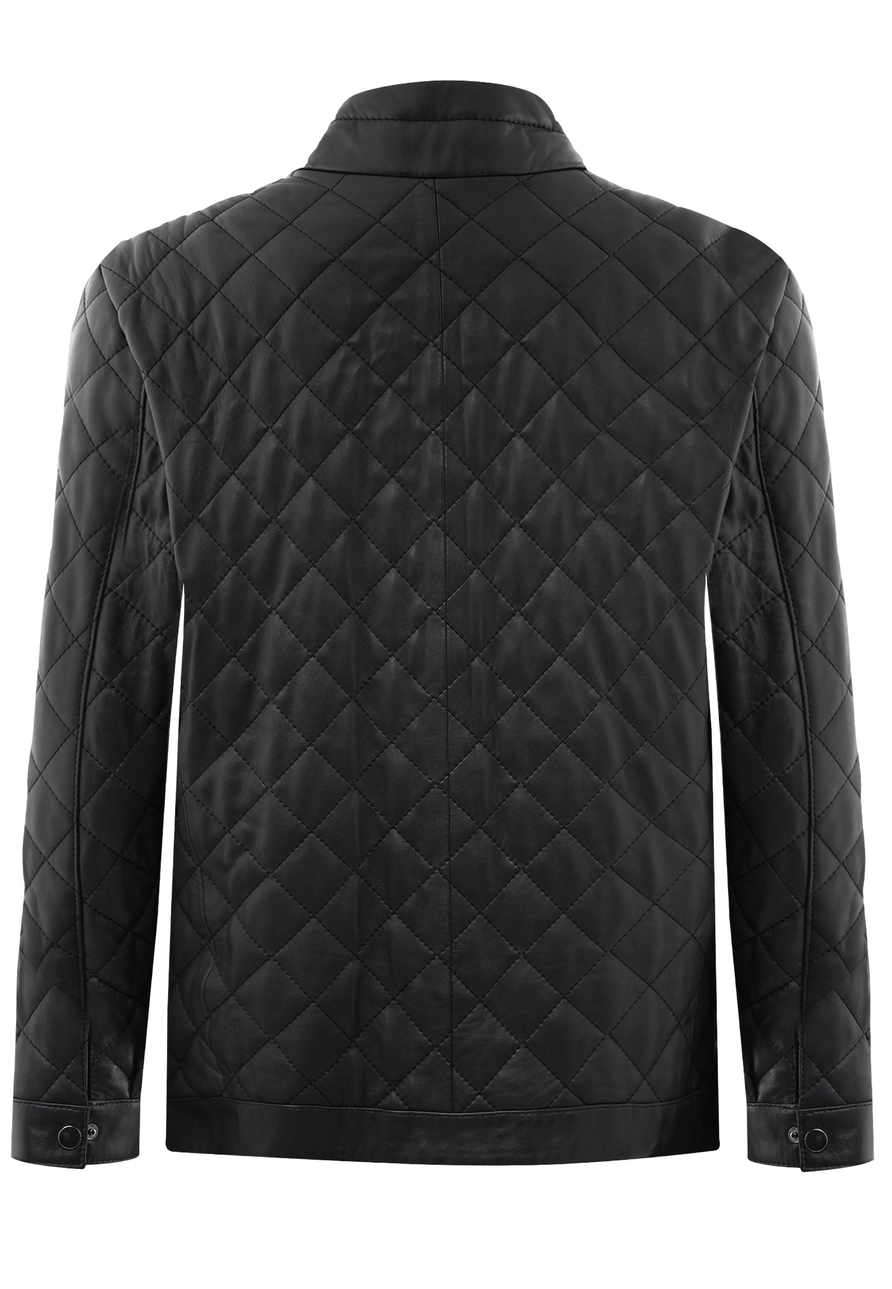 Felix Hardy Lederjacke mit Reißverschluss Men Leather Jacket Black L 6
