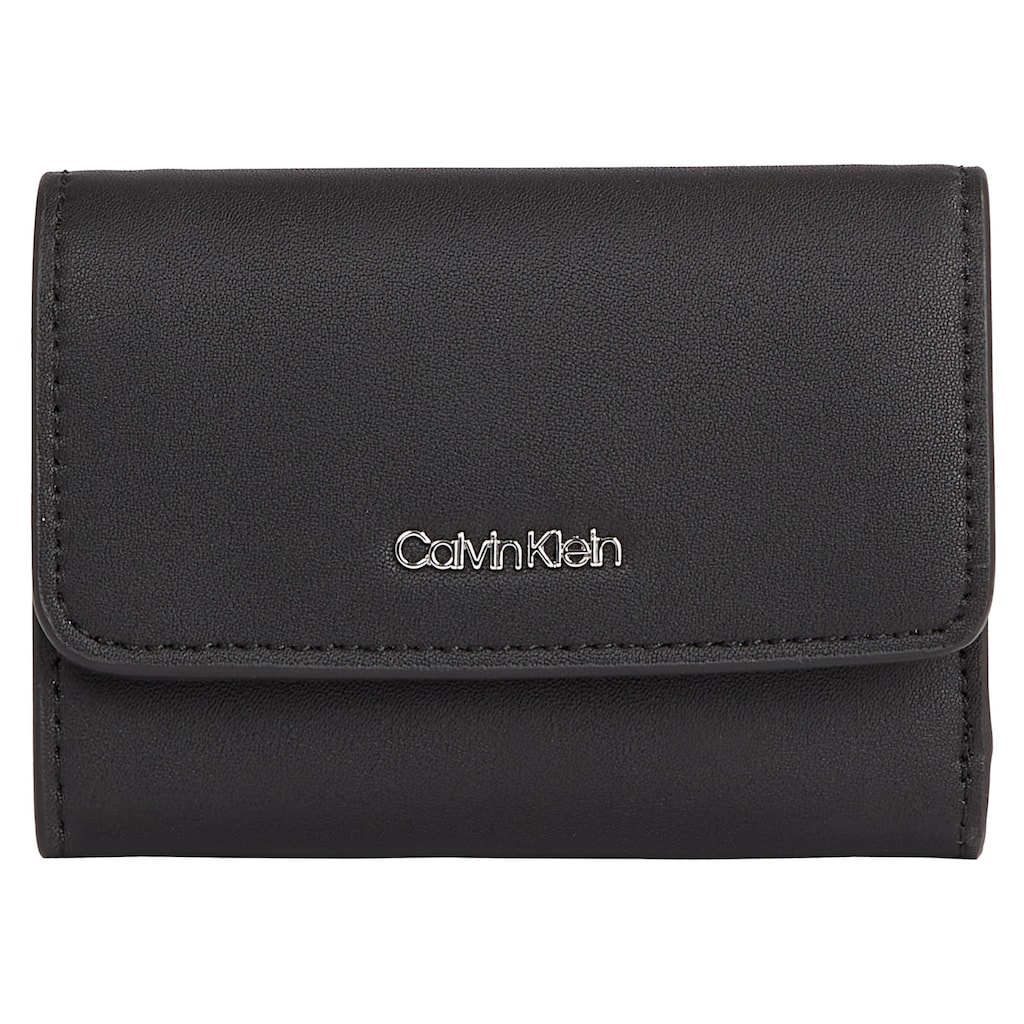 Calvin Klein Geldbörse »CK MUST SMALL TRIFOLD«, Geldbeutel Portemonnaie Damenbörse Recycelte Materialien