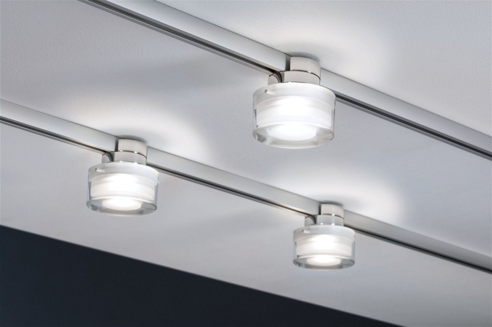Paulmann Schienensystem-Leuchten »URail Schienenspot Topa Dot 350lm 4,9W 4000K 230V Chrom, Klar, Satin«, dimmbar, Einzelspot