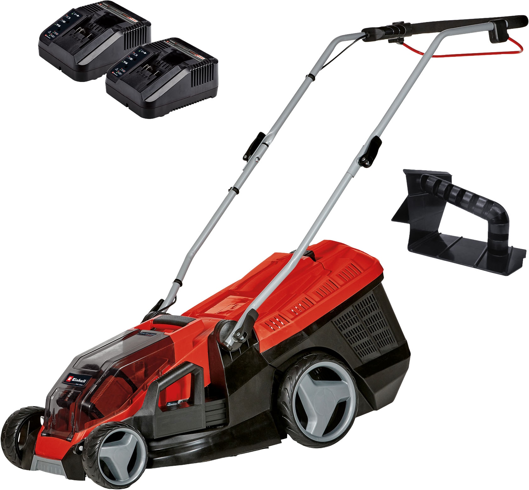 "Akkurasenmäher EINHELL ""GE-CM 36/36 Li M Kit"", rot (rot, schwarz), Rasenmäher, 2x4,0Ah"
