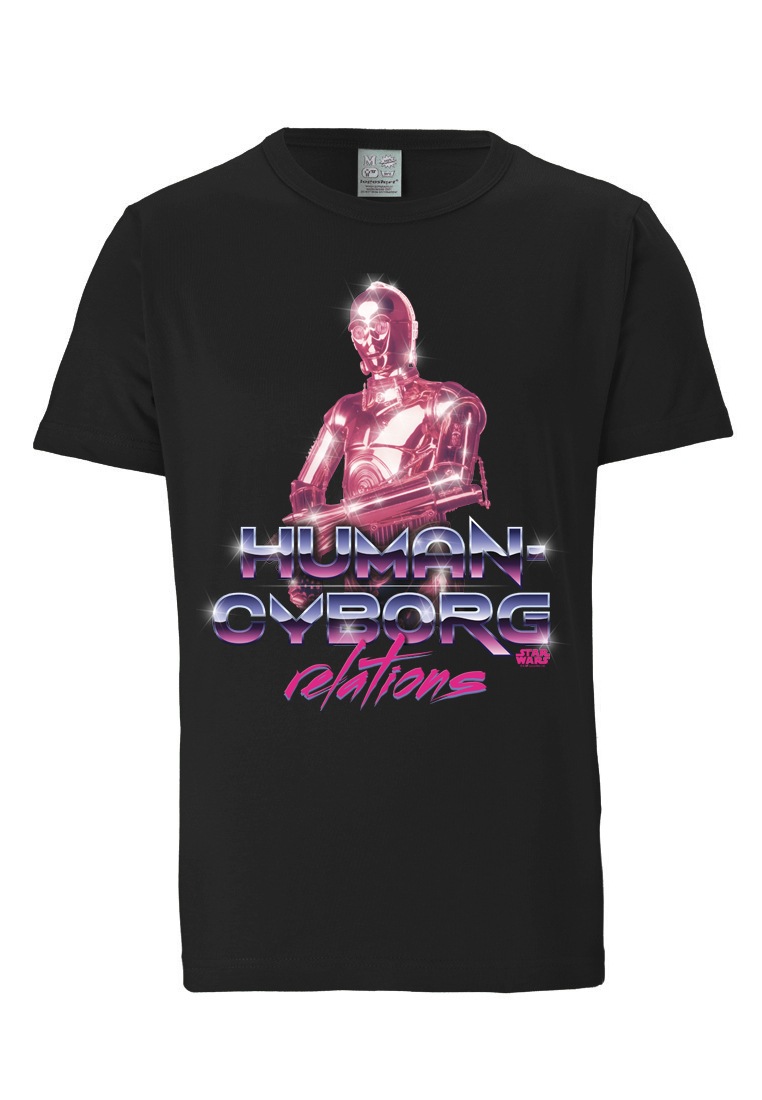 LOGOSHIRT T-Shirt »Star Wars - C-3PO - Human Cyborg«, mit coolem Star Wars-Print