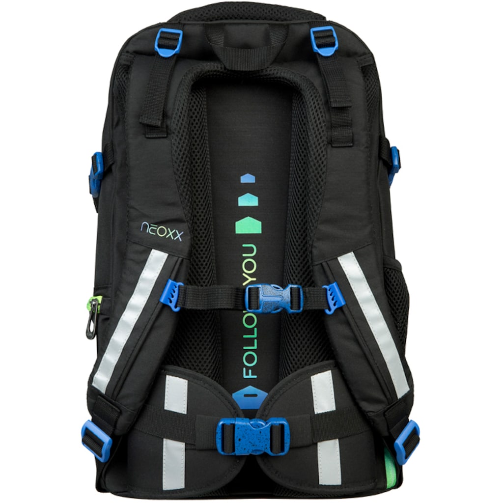 neoxx Schulrucksack »Active, Neon Flash«, reflektierende Details