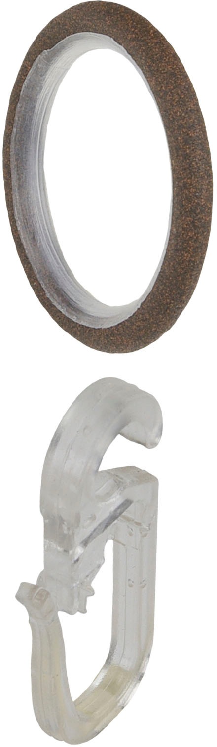 Gardinenring LIEDECO, Ø:2,7cm, braun, Metall, Gardinenbefestigungen, "Gardinenring, Stilring, Ringe für Gardinenrohre 16 mm "Esperanca"",