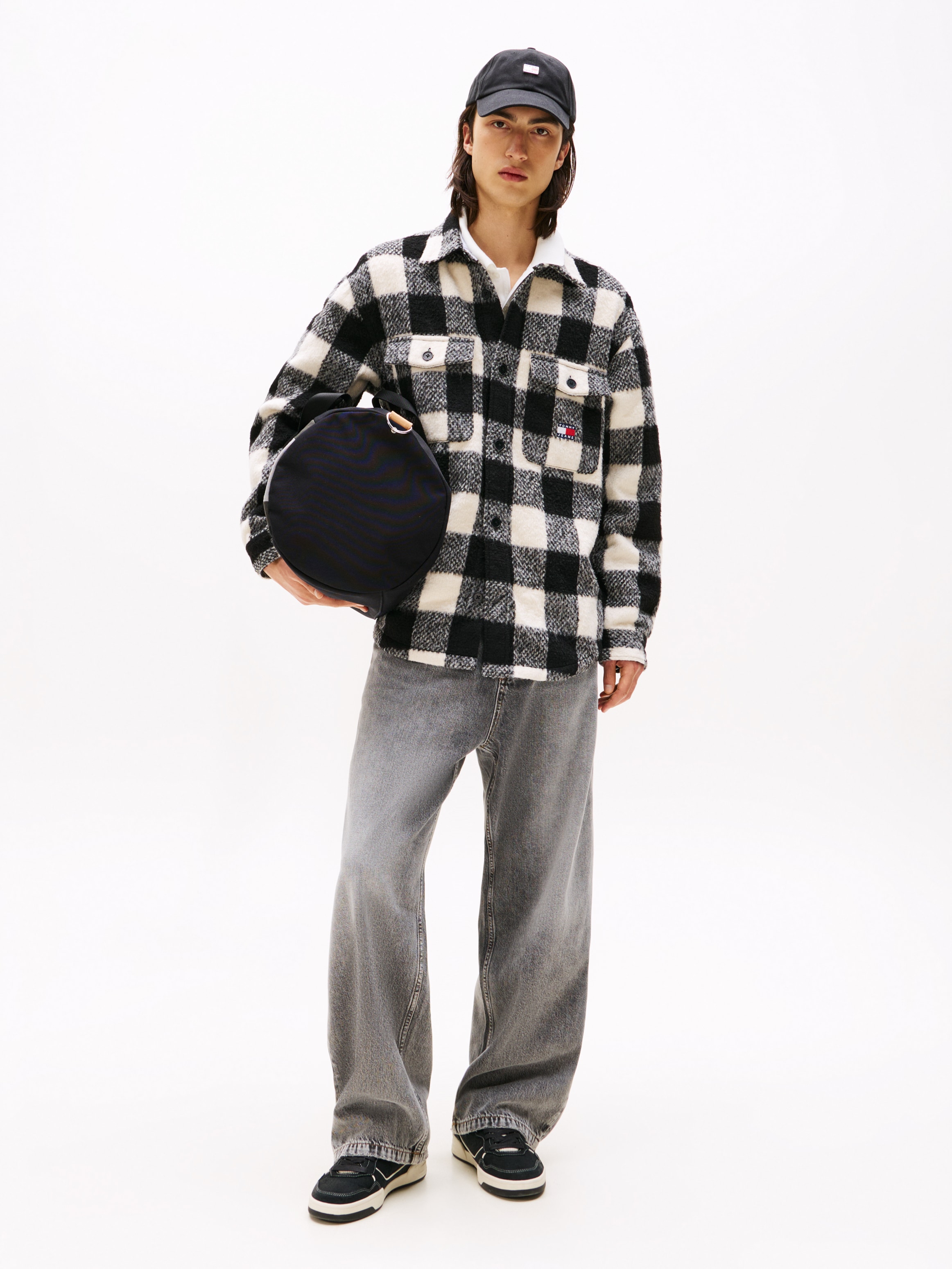 Tommy Jeans Hemdjacke »TJM CHECK OVERSHIRT«, Flanell, oversized, dezent strukturiert