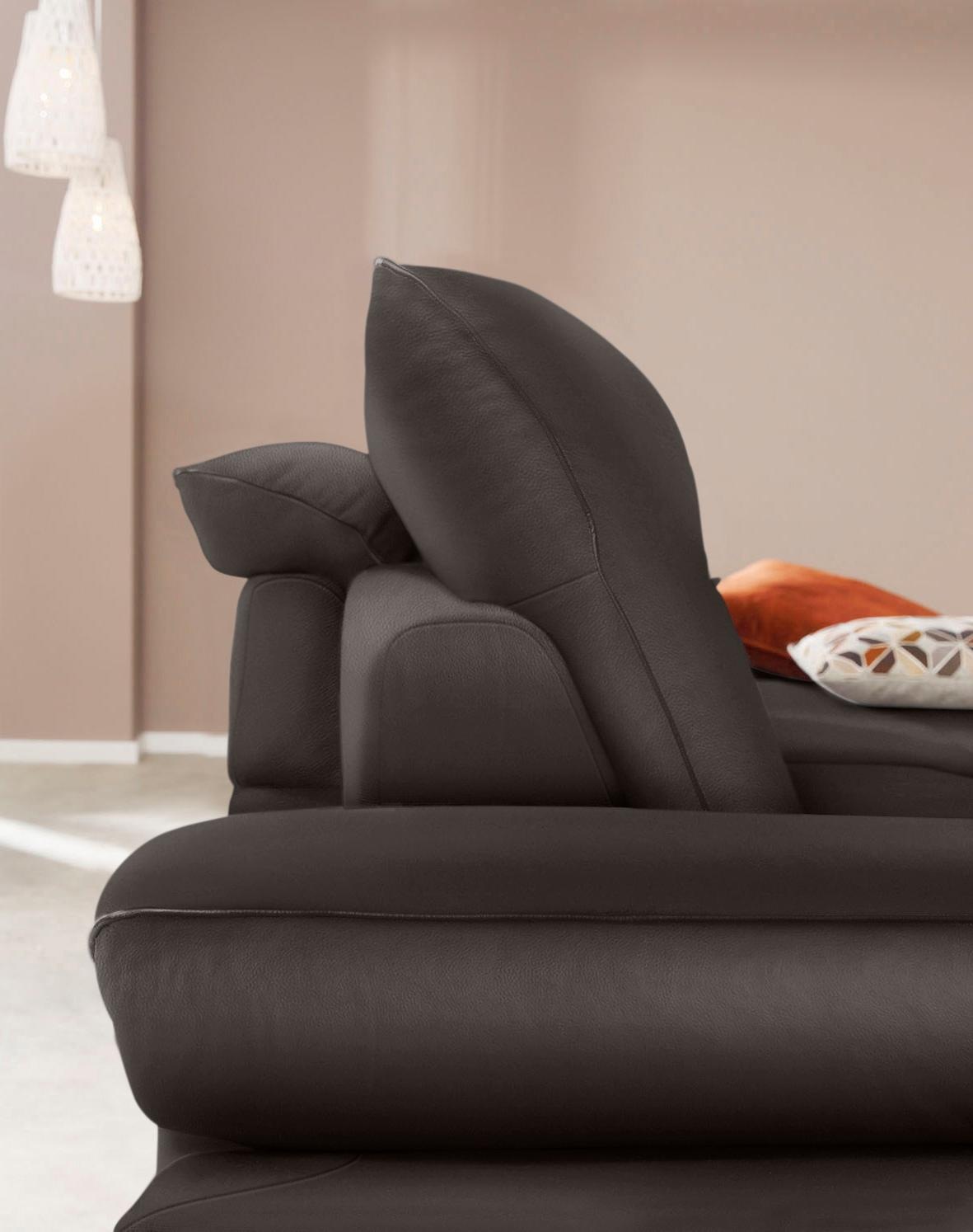 W.SCHILLIG Ecksofa »enjoy&MORE, Designsofa, elegant und bequem, L-Form«, Sitztiefenverstellung, Füße schwarz pulverbeschichtet, Breite 294 cm
