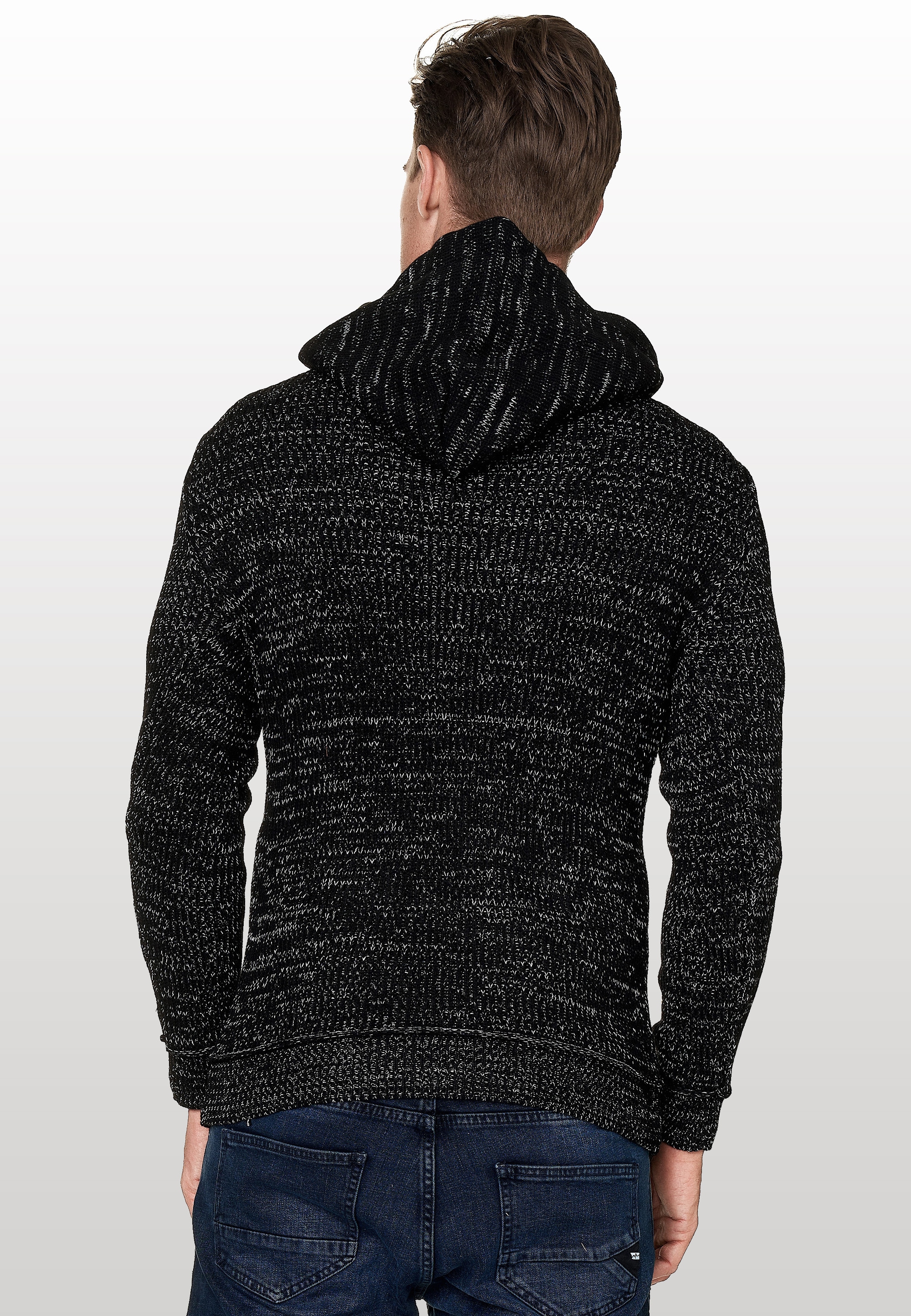 Rusty Neal Kapuzensweatshirt, mit stylischem Ausschnitt