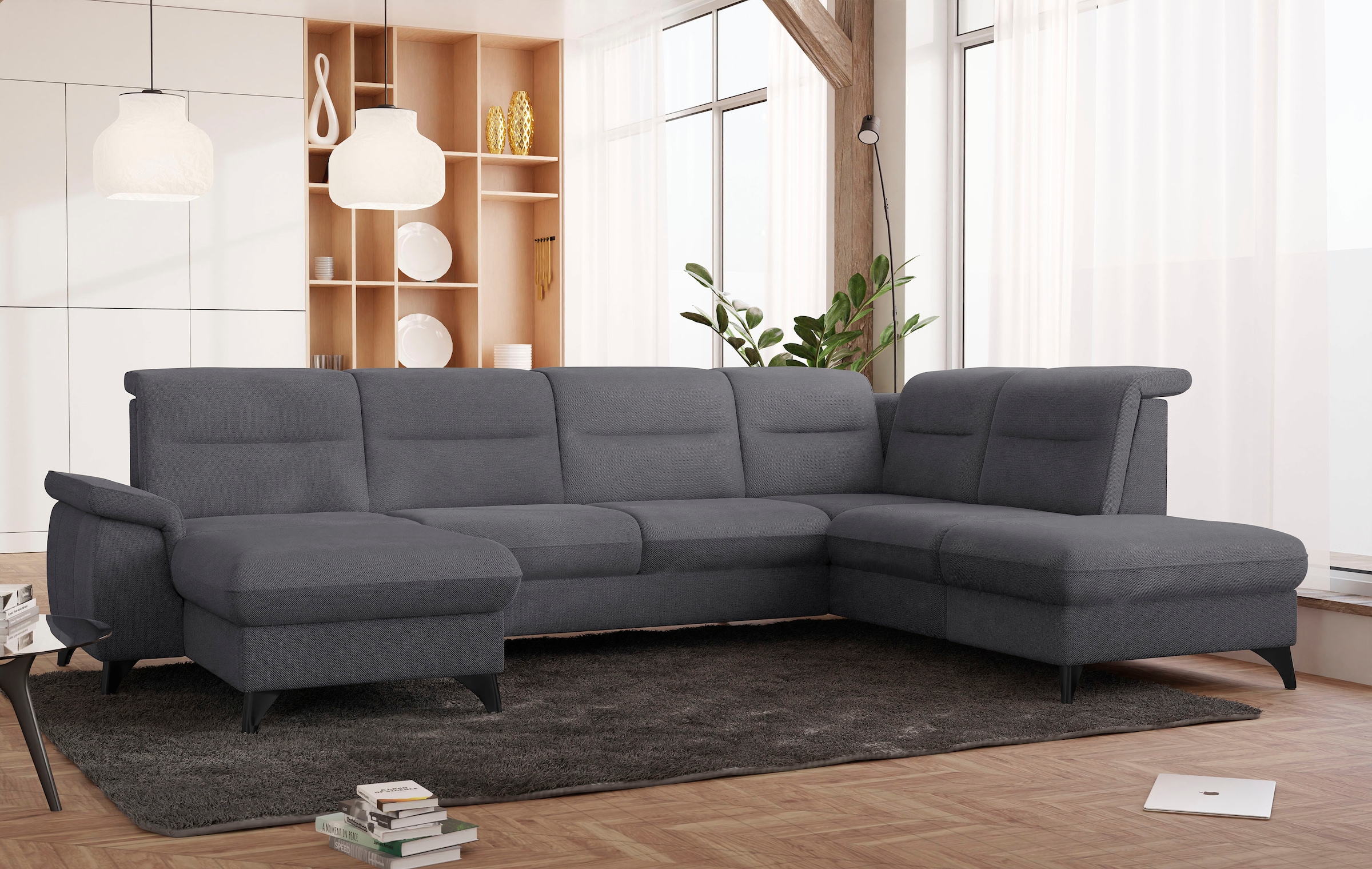 sit&more Wohnlandschaft "Astoria U-Form" wahlweise mit motorischer Relaxfunktion