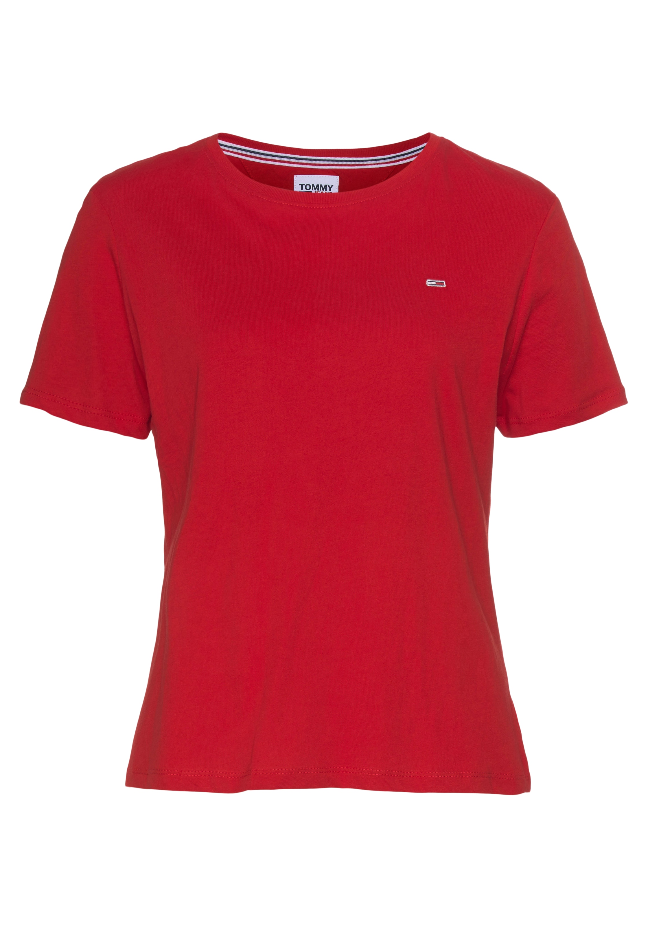 Tommy Jeans Rundhalsshirt »TJW SOFT JERSEY TEE«, mit Tommy Jeans Logo-Flag  auf der Brust für kaufen | BAUR