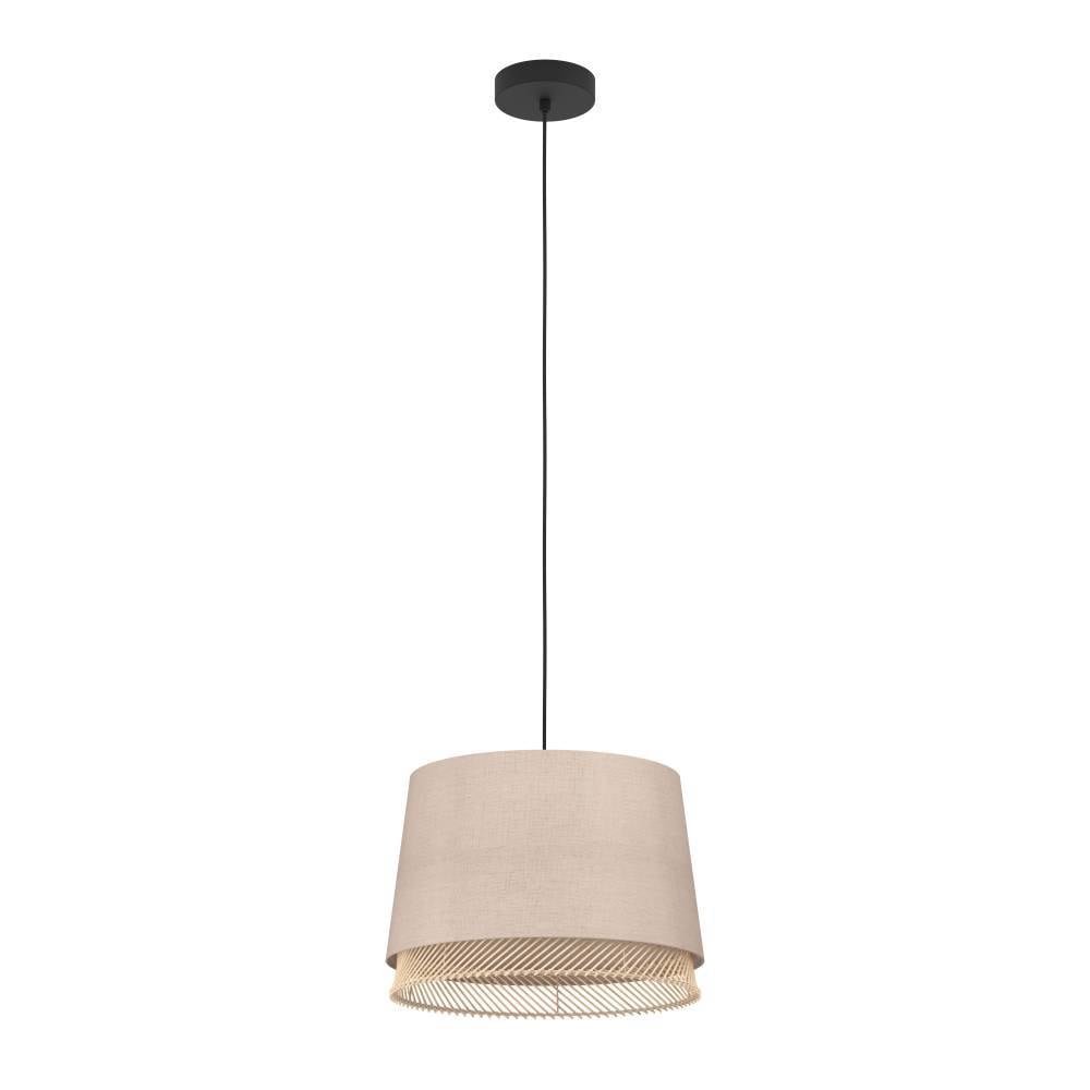 EGLO Hängeleuchte »TABLEY«, 1 flammig, Leuchtmittel E27 | ohne Leuchtmittel, Pendelleuchte, Esszimmerlampe, Bambus und Leinen, Hängeleuchte,Ø 38cm