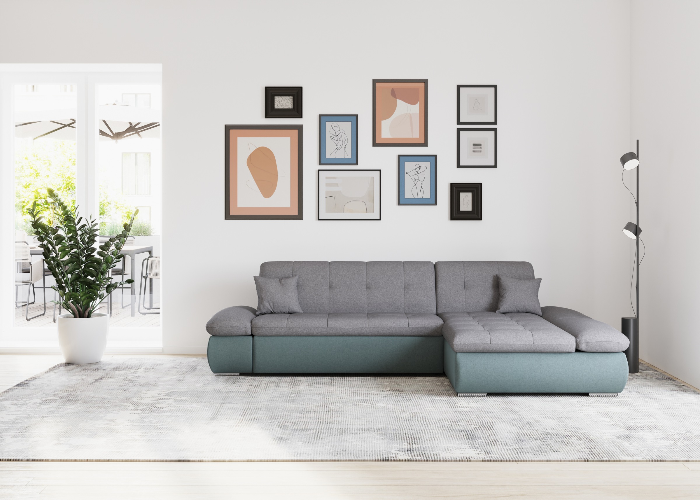 DOMO collection Ecksofa "Moric, L-Form, XXL-Sofa - Breite 300cm", wahlweise günstig online kaufen