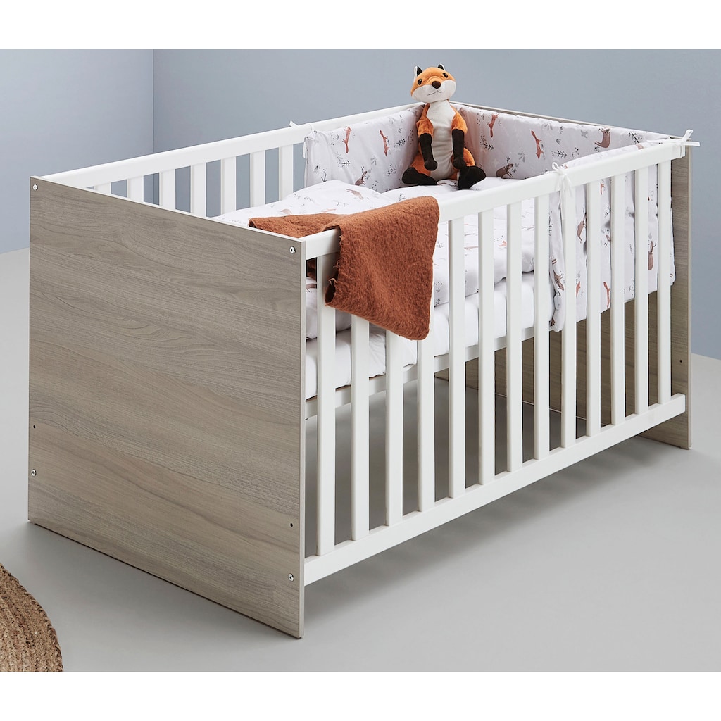 Lüttenhütt Babymöbel-Set »Geert«, (Spar-Set, 2 St., Kinderbett, Wickelkommode), mit Kinderbett und Wickelkommode; Made in Germany