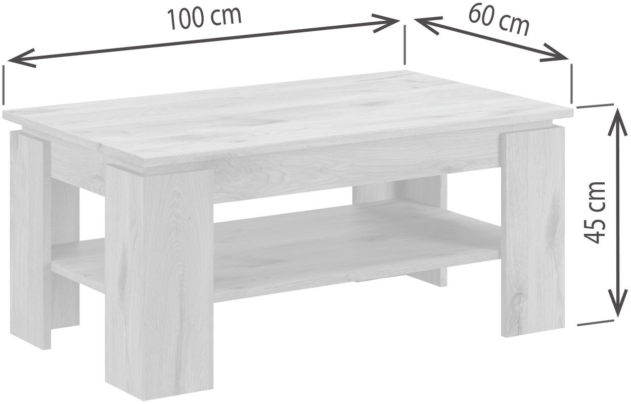 INOSIGN Couchtisch »Titan«, (1 St.), (100 x 60 cm)