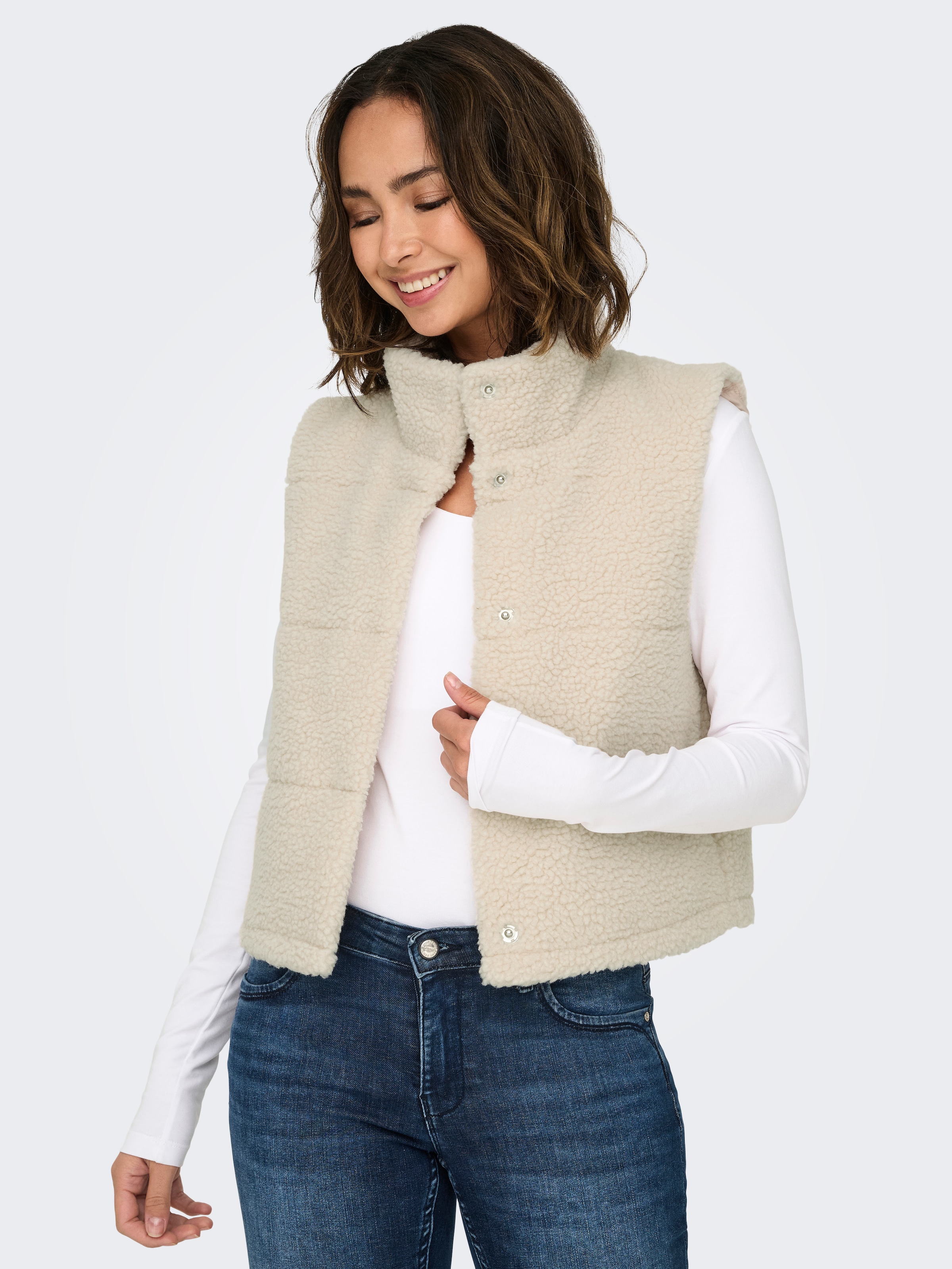 ONLY Anzugweste "ONLSANDRA TEDDY WAISTCOAT LIFE OTW NOOS" günstig online kaufen