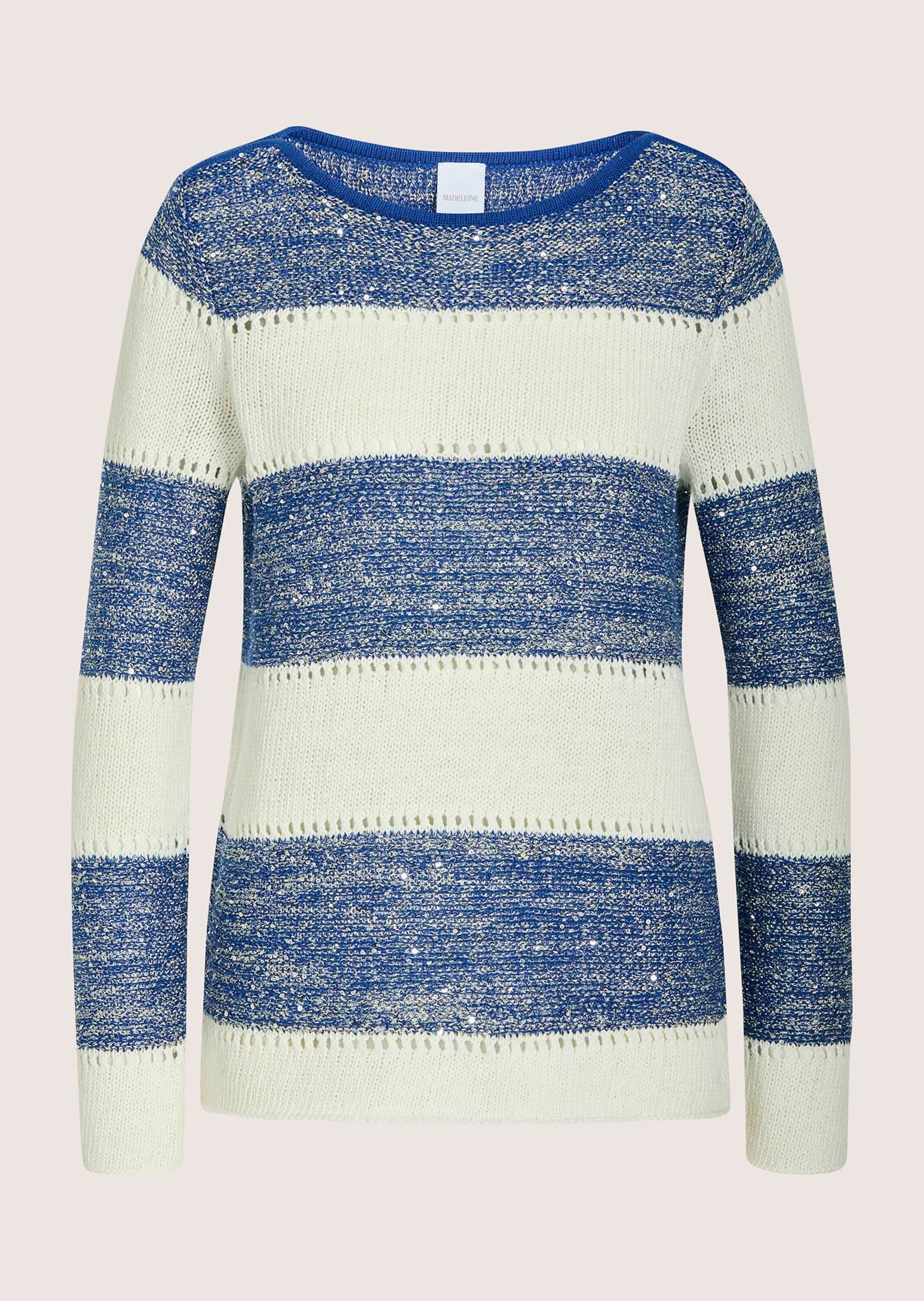 MADELEINE Longpullover "Strickpullover Baumwollpullover mit Streifenmuster" günstig online kaufen