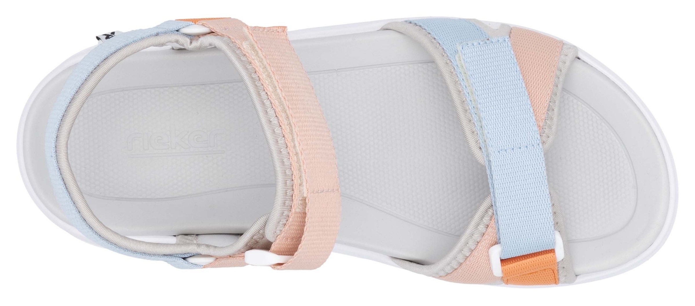 RIEKER Sport Sandale, Riemchensandale, Outdoorsandale mit Klett, maschinenwaschbar