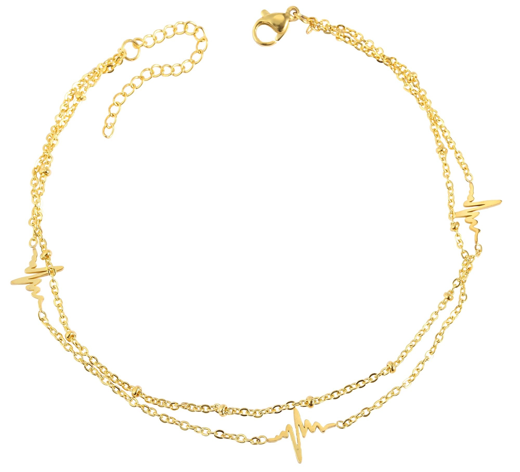 Adelia´s Armband »Damen Armband – Herz aus Edelstahl 24 cm« Zum Verschenken – ideal zum Valentinstag