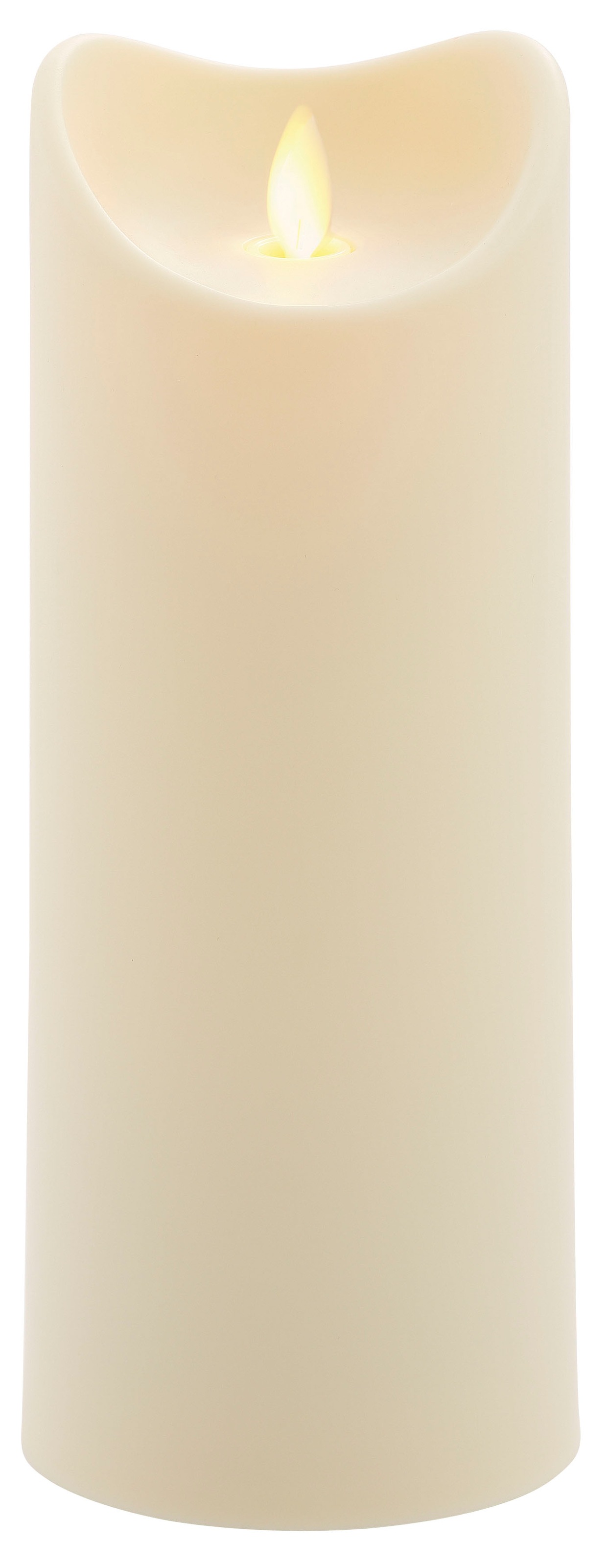 IC HOME LED Dekolicht "LED-Kerze für aussen, Weihnachtsdeko", Ø 8,9cm H: 22,8cm, 1 Stk., beige, Leuchten, mit beweglicher Flamme, Ø ca. 8,9 cm,