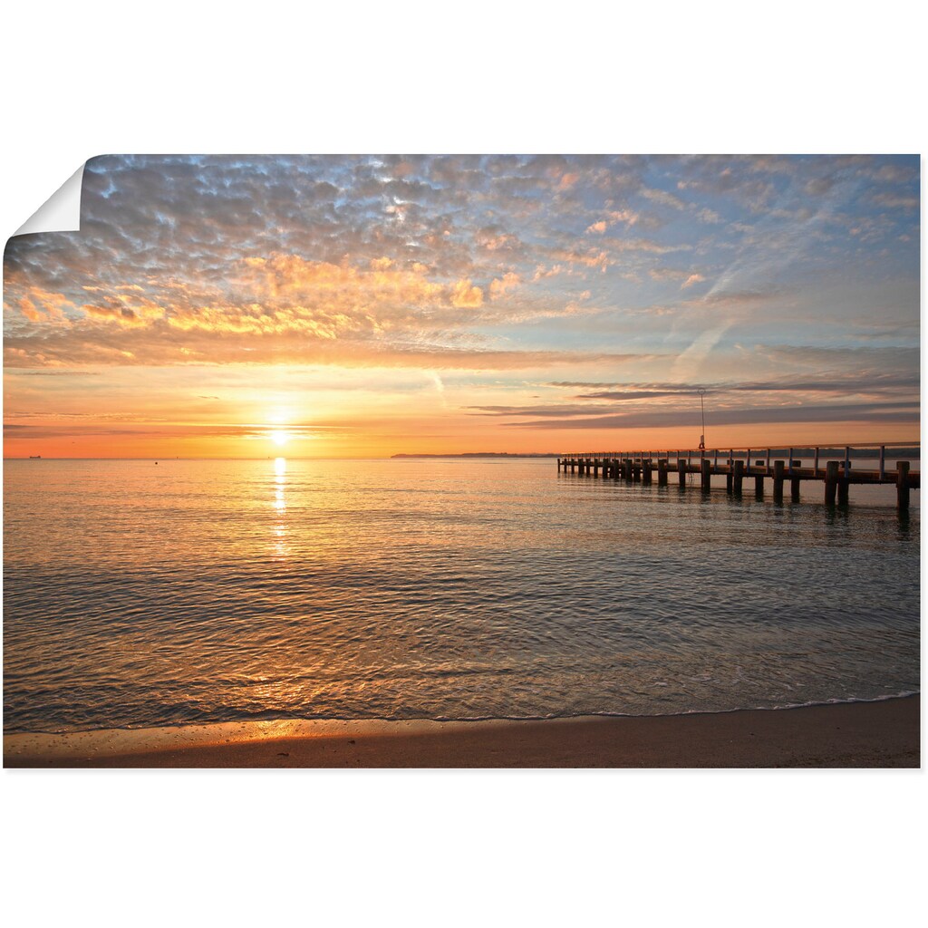 Artland Wandbild »Früh morgens an der Ostsee«, Bilder vom Sonnenuntergang & -aufgang, (1 St.)