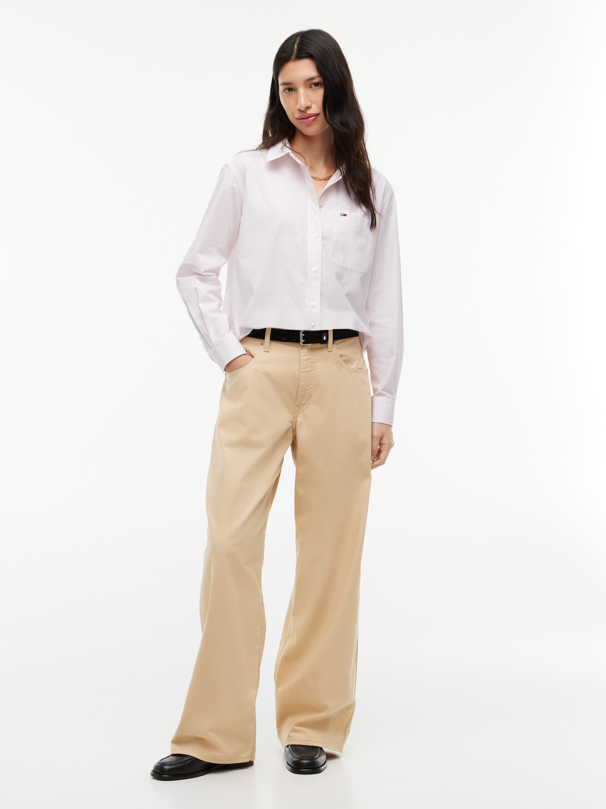 Tommy Jeans Langarmbluse »TJW RLX ESSENTIAL SHIRT« Baumwolle,  relaxed fit