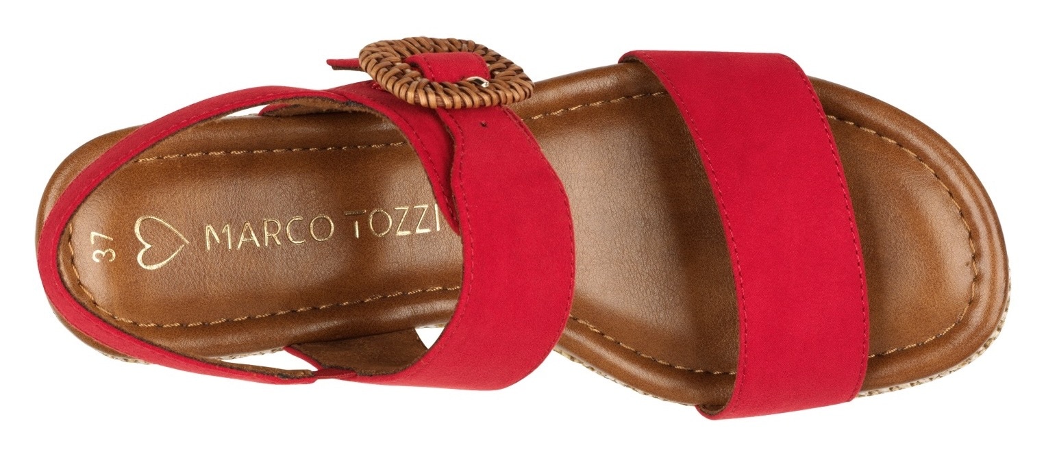 MARCO TOZZI Keilsandalette, Sommerschuh, Riemchensandale mit Feel Me-Ausstattung