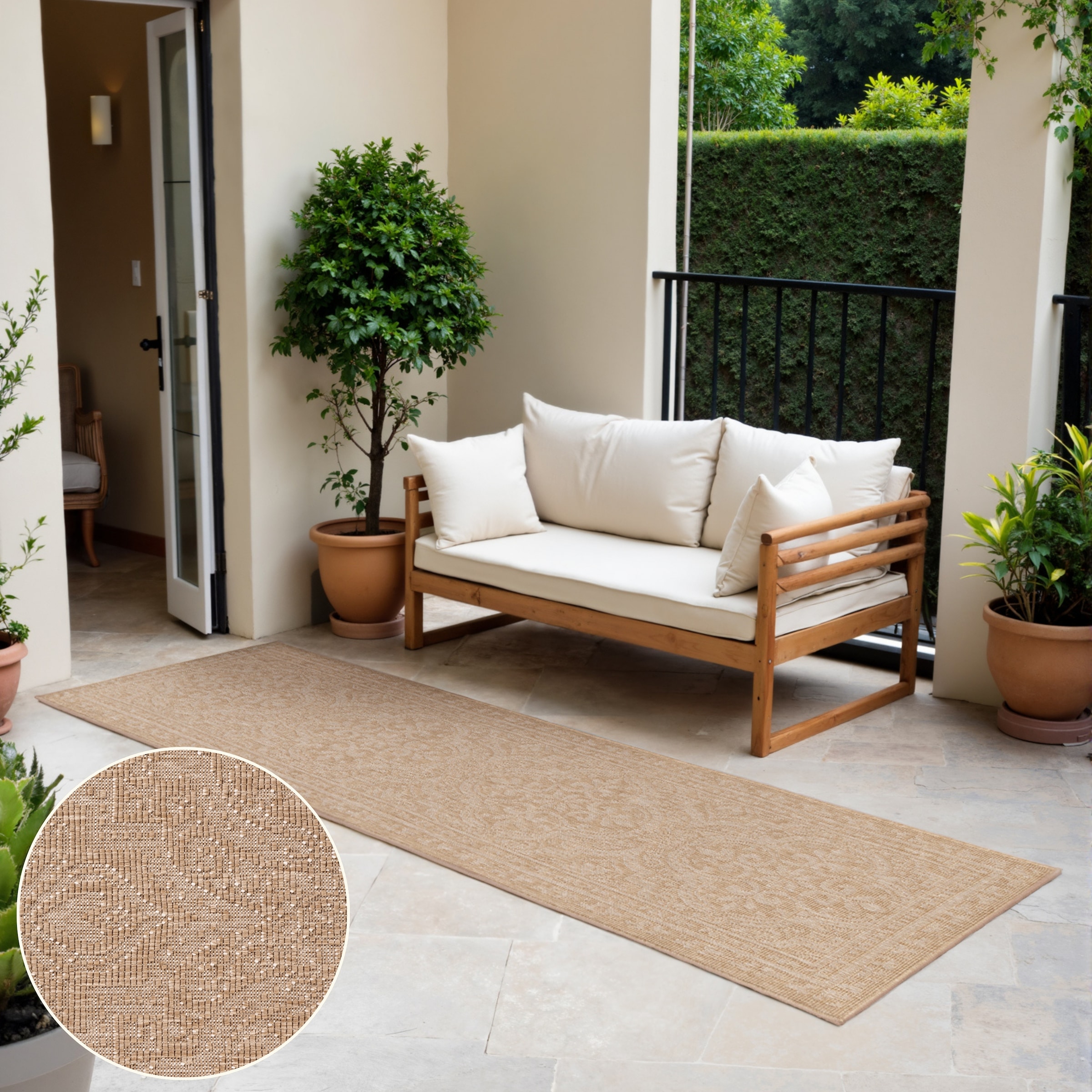 HANSE Home Outdoorteppich »Rosel Wendeteppich« rechteckig 5 mm Höhe In und Outdoor, Flachgewebe, wetterfest, pflegeleicht, robust