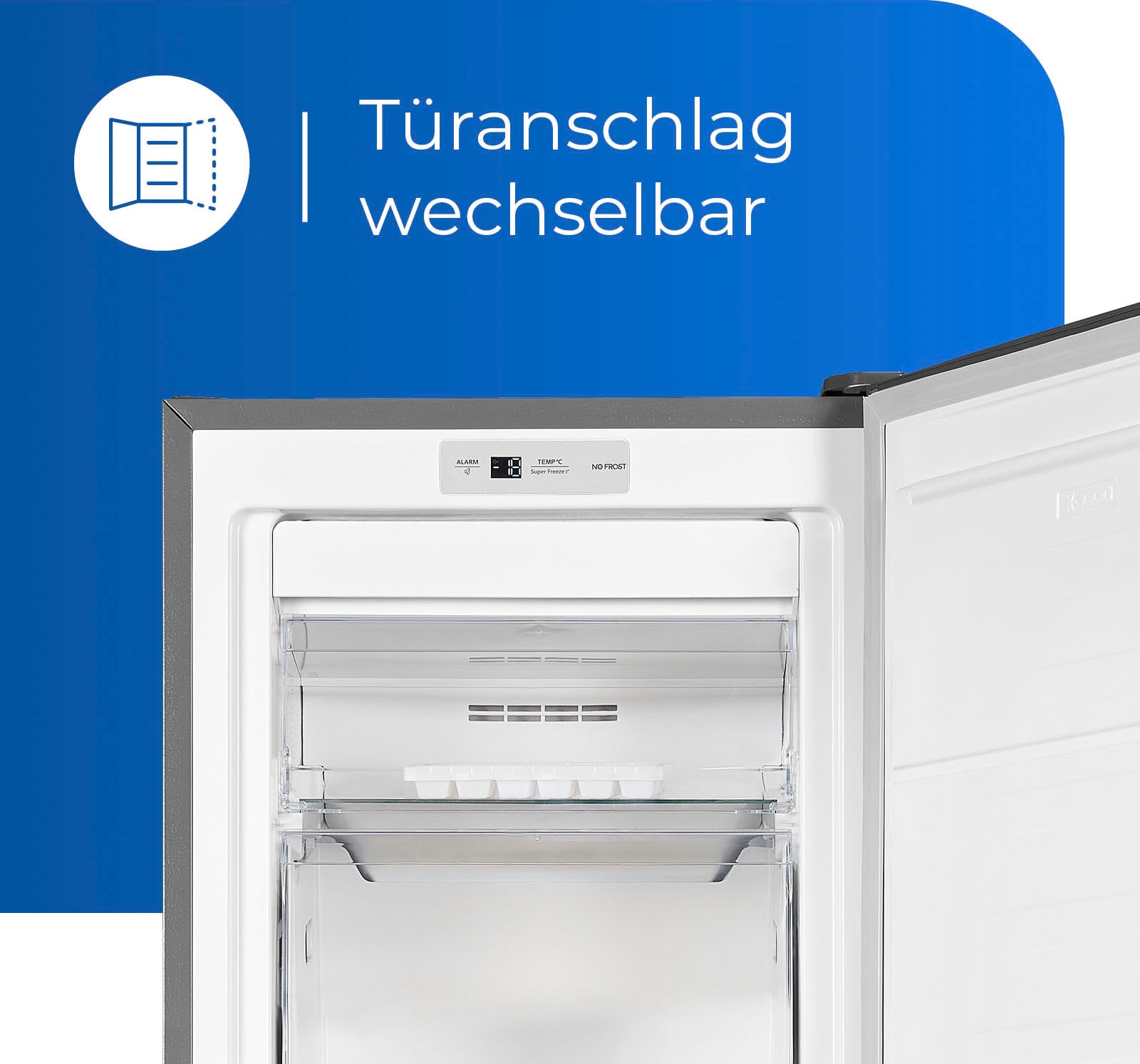 exquisit Gefrierschrank »GS271-NF-H-010E«, 169,1 cm hoch, 55,9 cm breit, 194 L Volumen, NoFrost, Schnellgefrieren, 4 Sterne