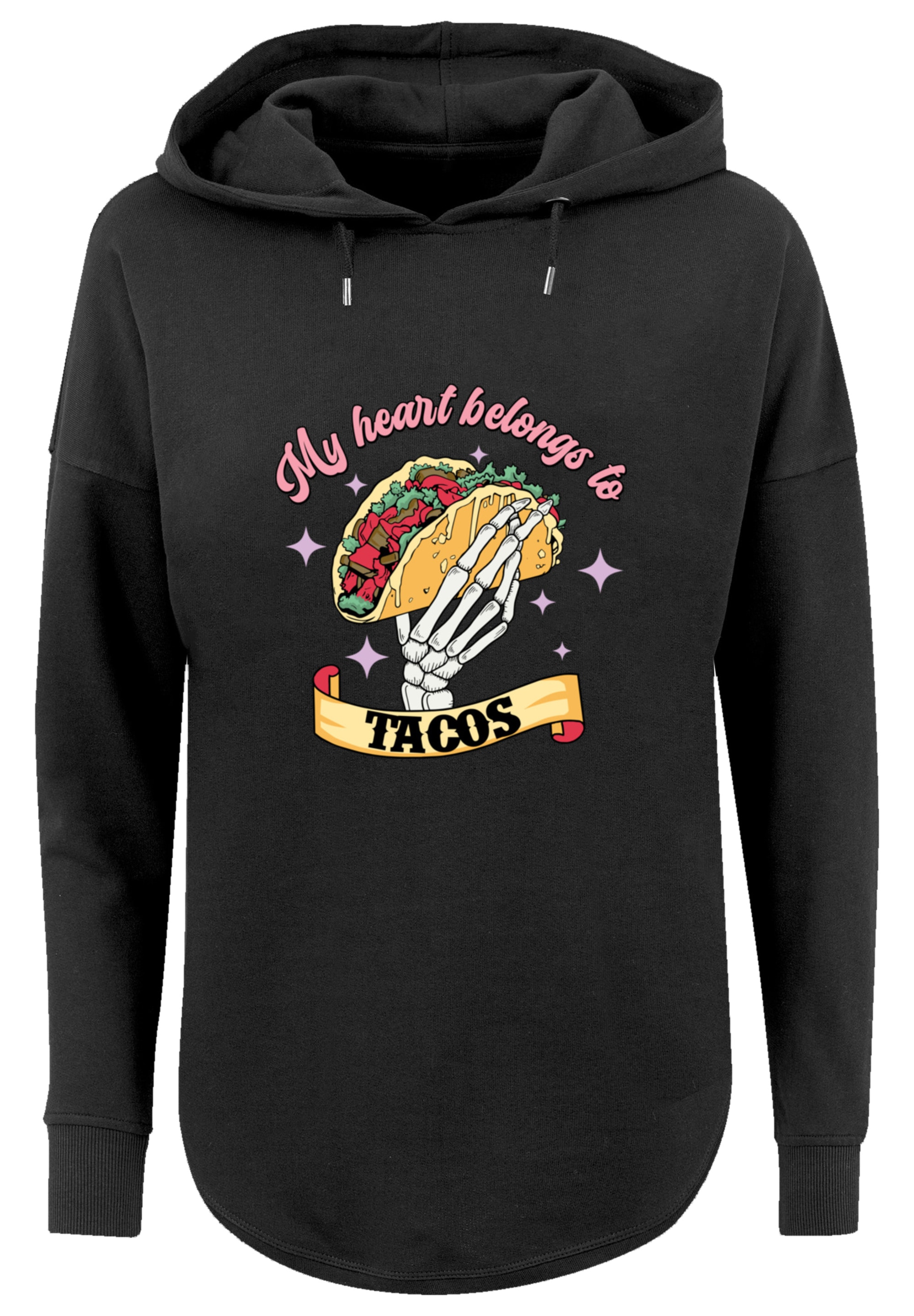 F4NT4STIC Kapuzenpullover »Anti Valentinstag My Herz belongs to tacos«, Premium Qualität