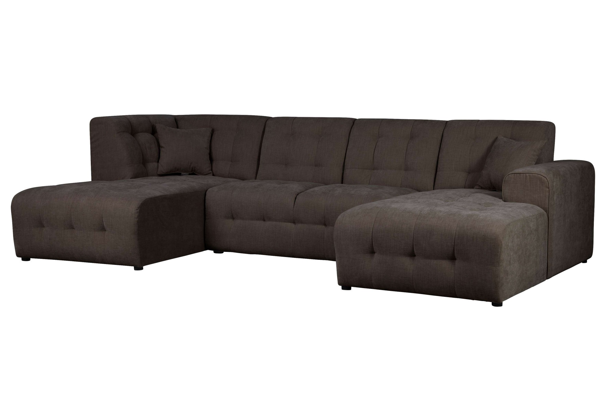 Home affaire Wohnlandschaft »Nosia U-Form«, incl. 2 Zierkissen, mit feiner Steppung